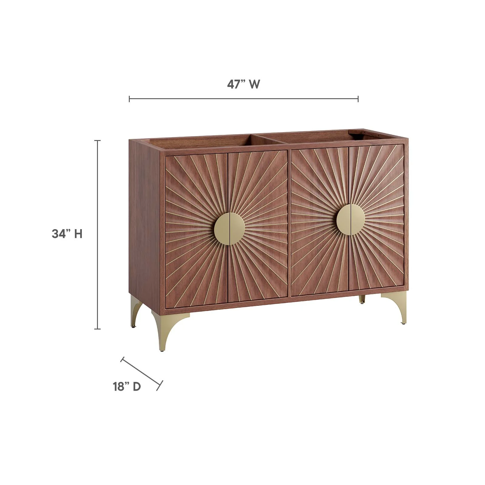 Daylight 48" Double Sink Compatible (Not Included) Bathroom Vanity Cabinet By Modway - EEI-6169 - Image 8