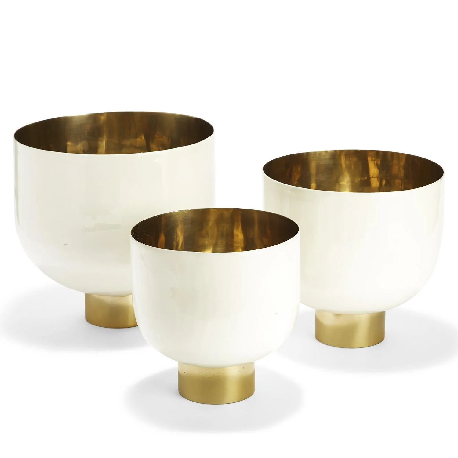 Dec. White Bowls W/Gold Base Set Of 6 By Tozai Home - Image 3
