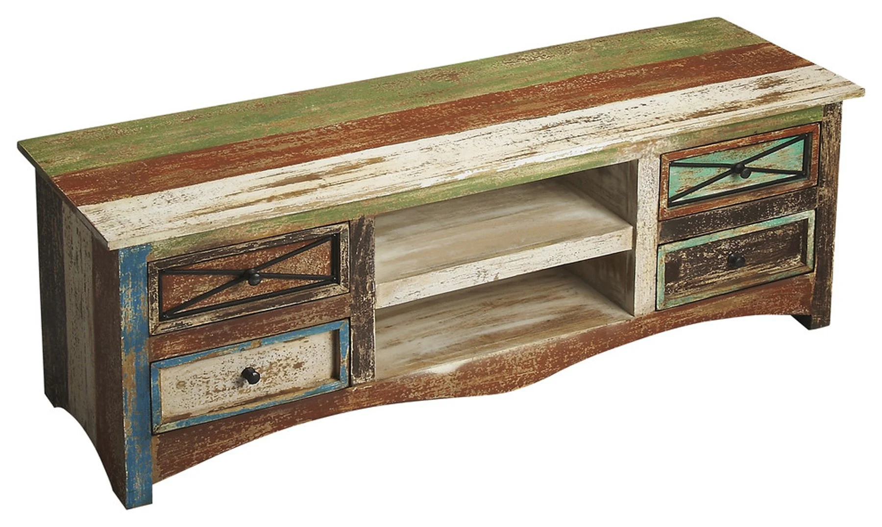 Decatur Recycled Wood Entertainment Console By Homeroots - Image 2