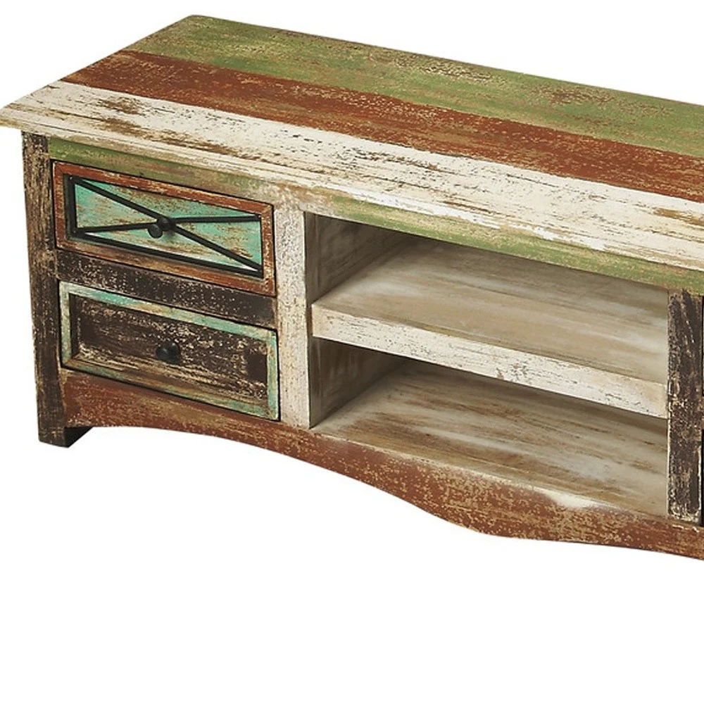 Decatur Recycled Wood Entertainment Console By Homeroots - Image 3