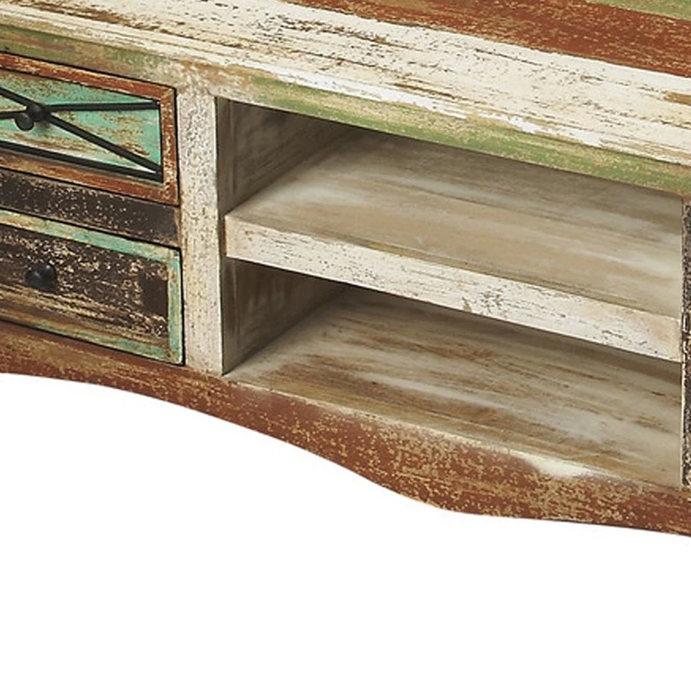 Decatur Recycled Wood Entertainment Console By Homeroots - Image 4