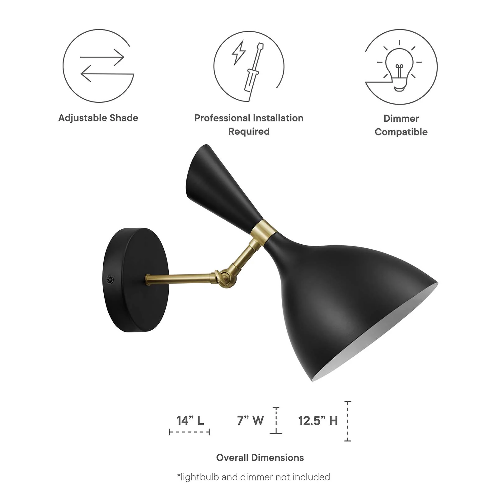 Declare Adjustable Wall Sconce By Modway - EEI-5309 - Image 5