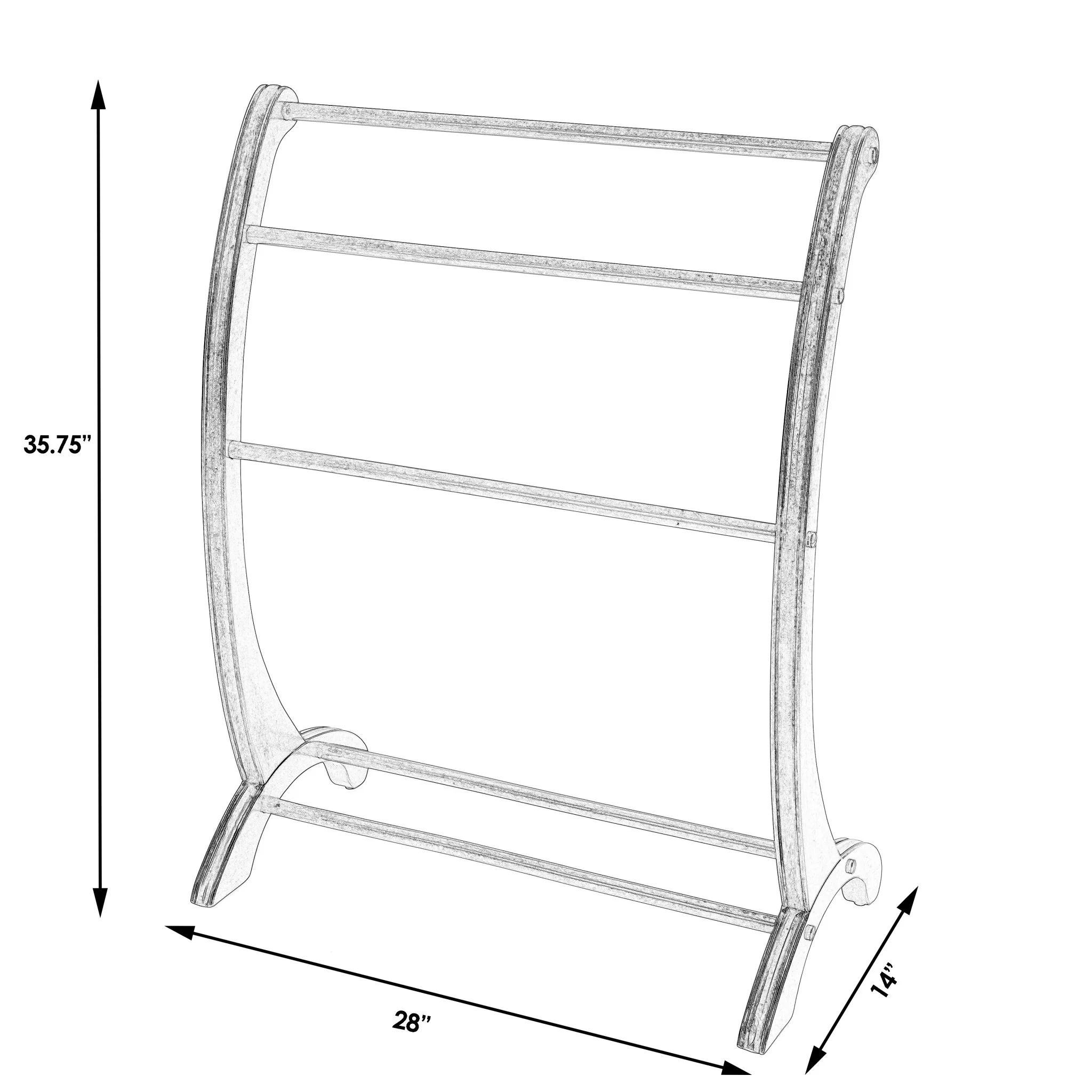 Deep Cherry Blanket Stand By Homeroots - Image 12