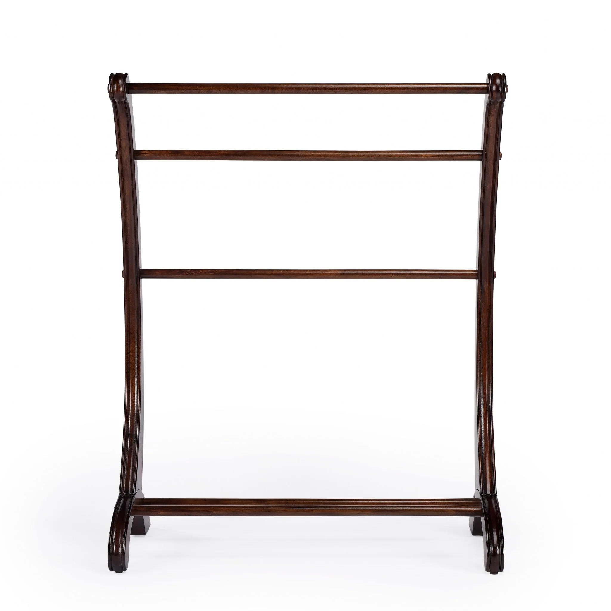 Deep Cherry Blanket Stand By Homeroots - Image 2