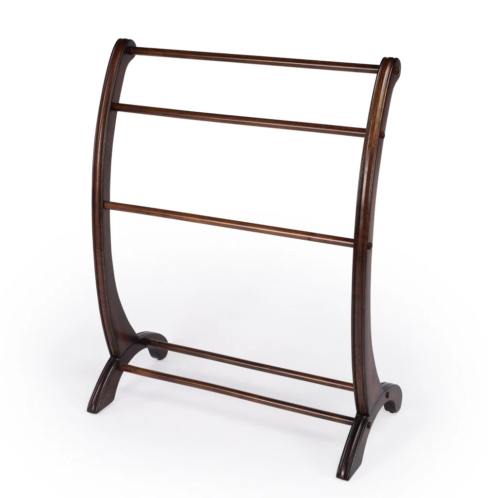Deep Cherry Blanket Stand By Homeroots - Image 6