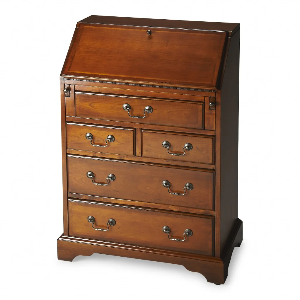 Deep Cherry Secretary By Homeroots - Image 6