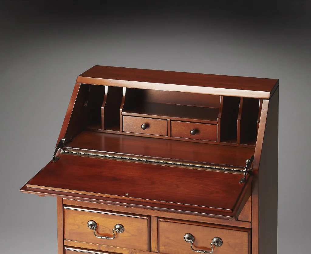 Deep Cherry Secretary By Homeroots - Image 7