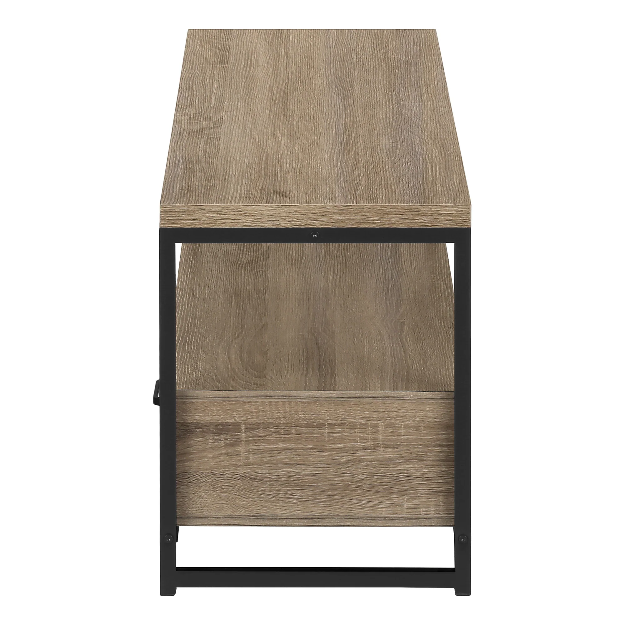 Deep Taupe Cabinet Enclosed Storage TV Stand By Homeroots - Image 4