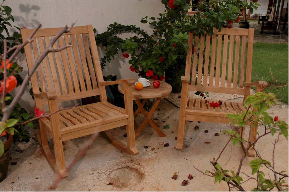 Del-Amo Bahama 3-Pieces Set With Folding Round Side Table By Anderson Teak - Image 2