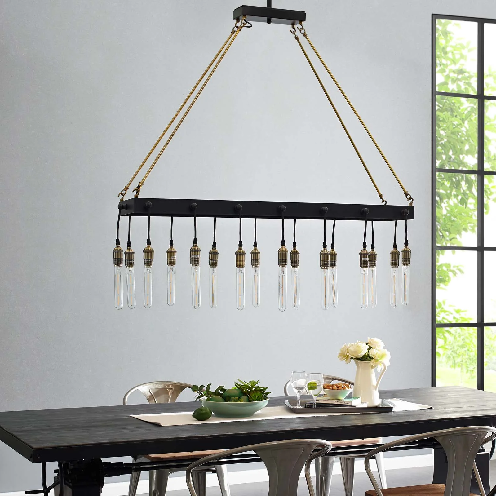 Demarcate Modern Farmhouse Pendant Chandelier By Modway - EEI-3275 - Image 5