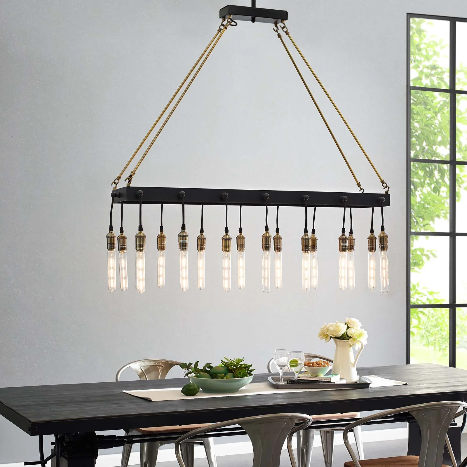 Demarcate Modern Farmhouse Pendant Chandelier By Modway - EEI-3275 - Image 6