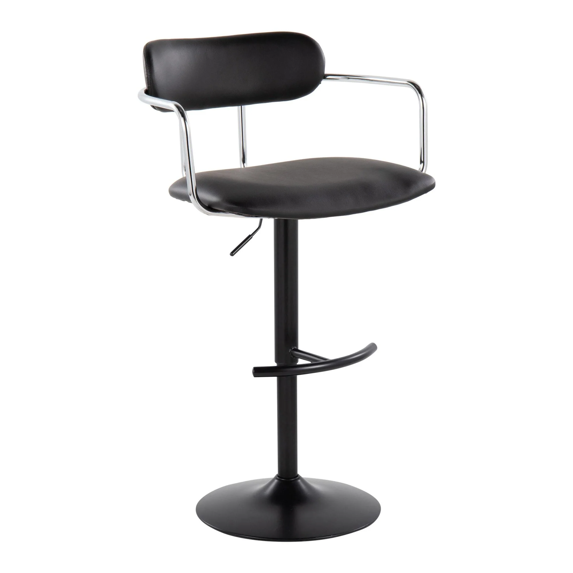 Demi Adjustable Barstool - Set of 2 By LumiSource - BS-DEMIPU-RT2 BKCHRBK2 - Image 5