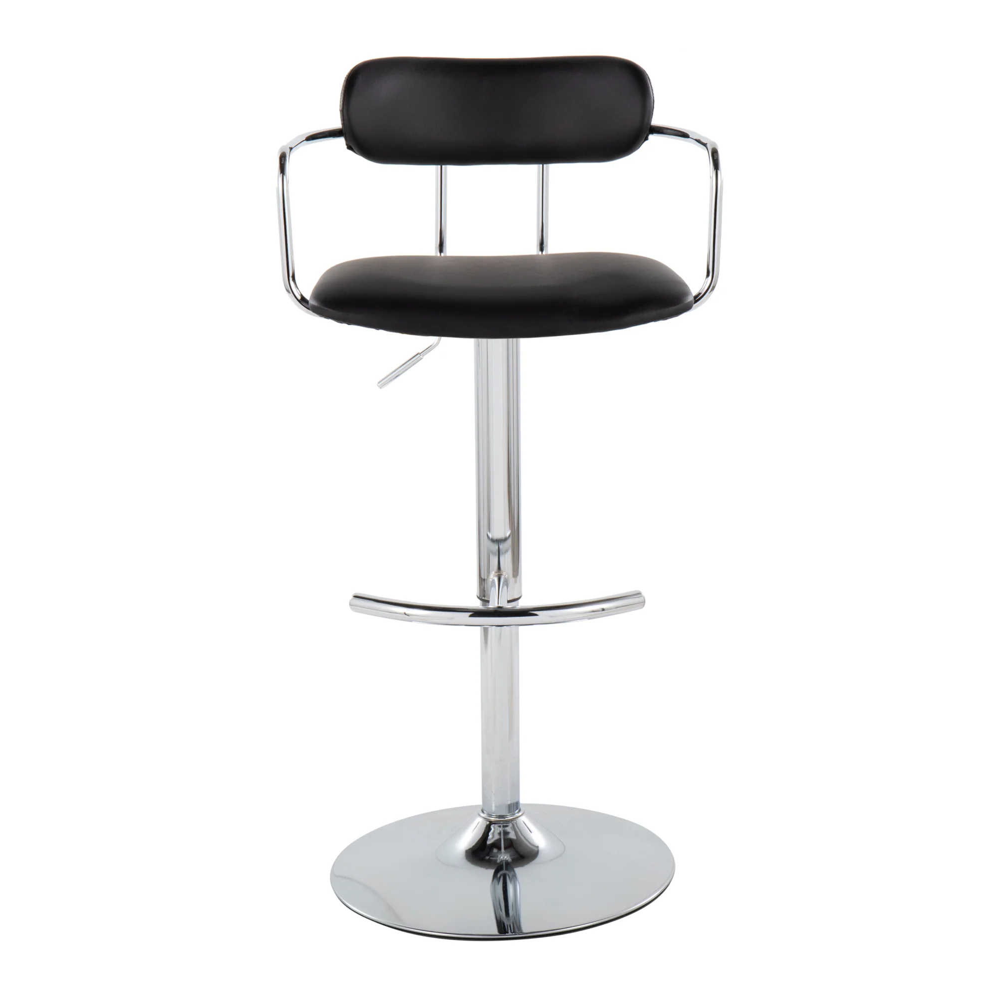 Demi Adjustable Barstool - Set of 2 By LumiSource - BS-DEMIPU-RT2 CHRCHRBK2 - Image 8