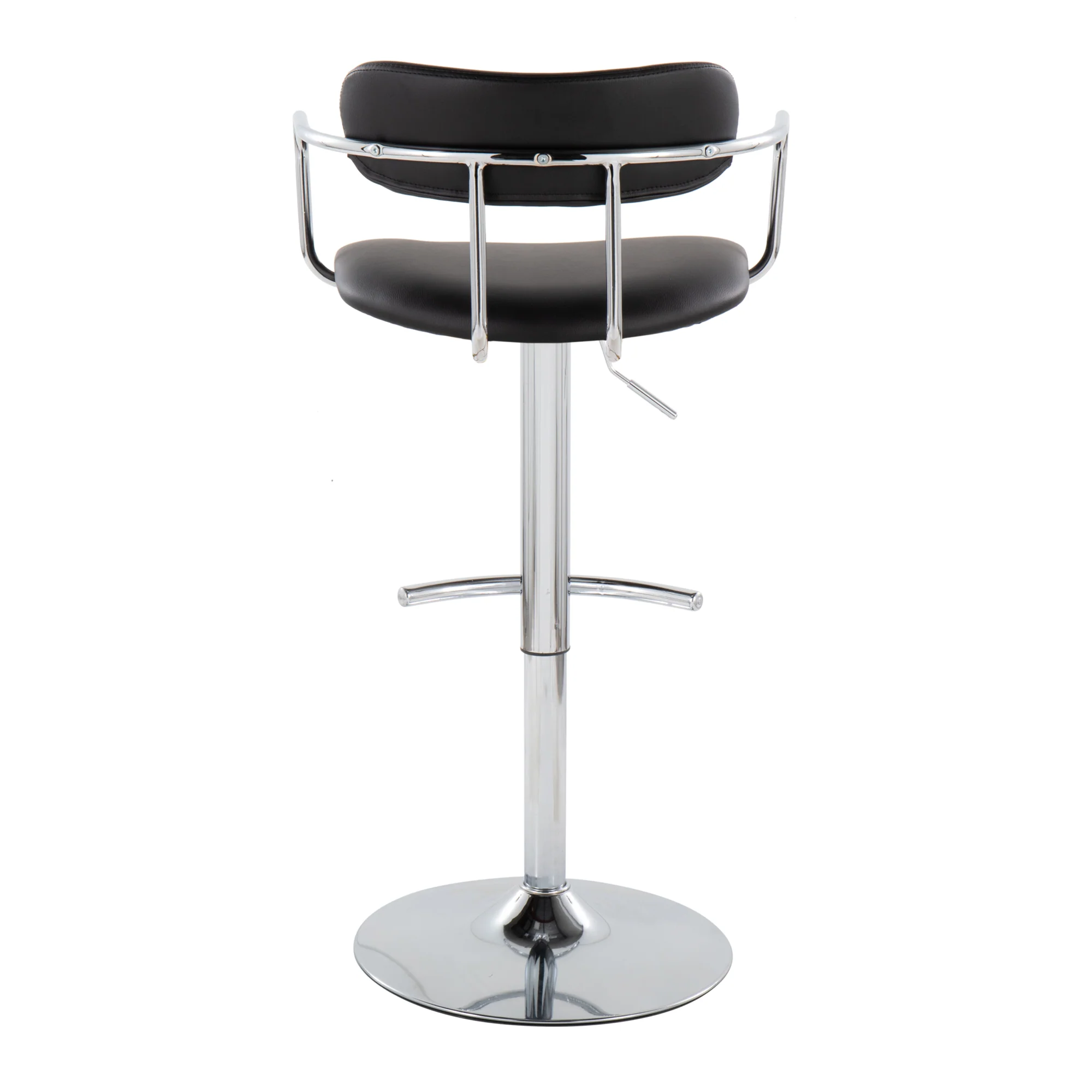 Demi Adjustable Barstool - Set of 2 By LumiSource - BS-DEMIPU-RT2 CHRCHRBK2 - Image 9