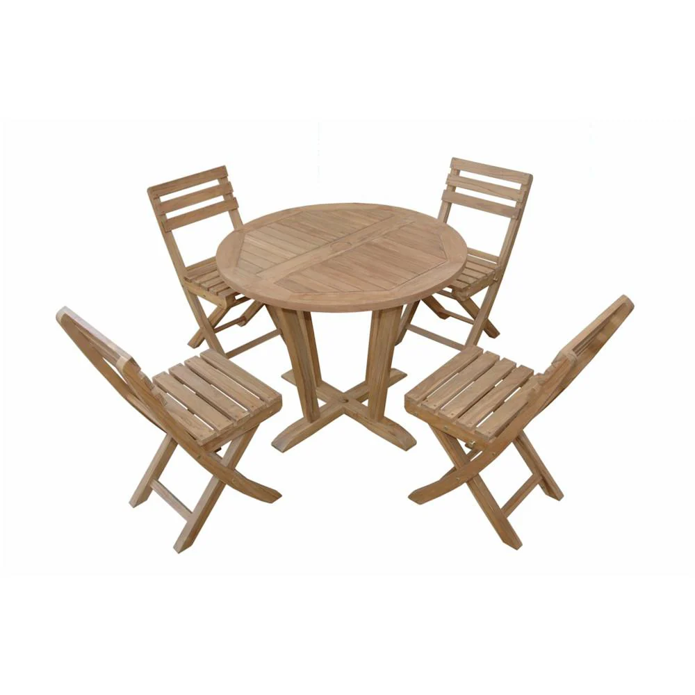 Descanso Alabama 5-Pieces Bistro Set By Anderson Teak - Image 2
