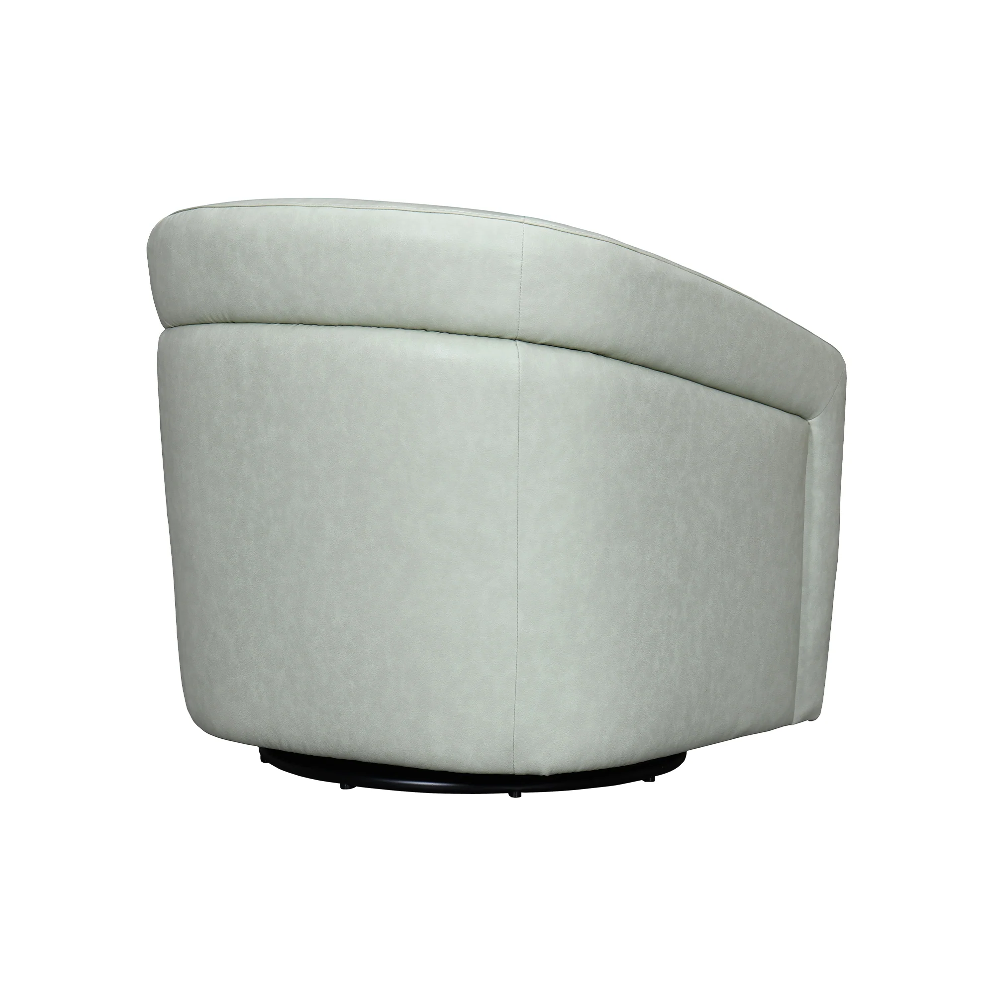 Desi Sky Blue Leather Swivel Accent Chair By Armen Living - Image 13