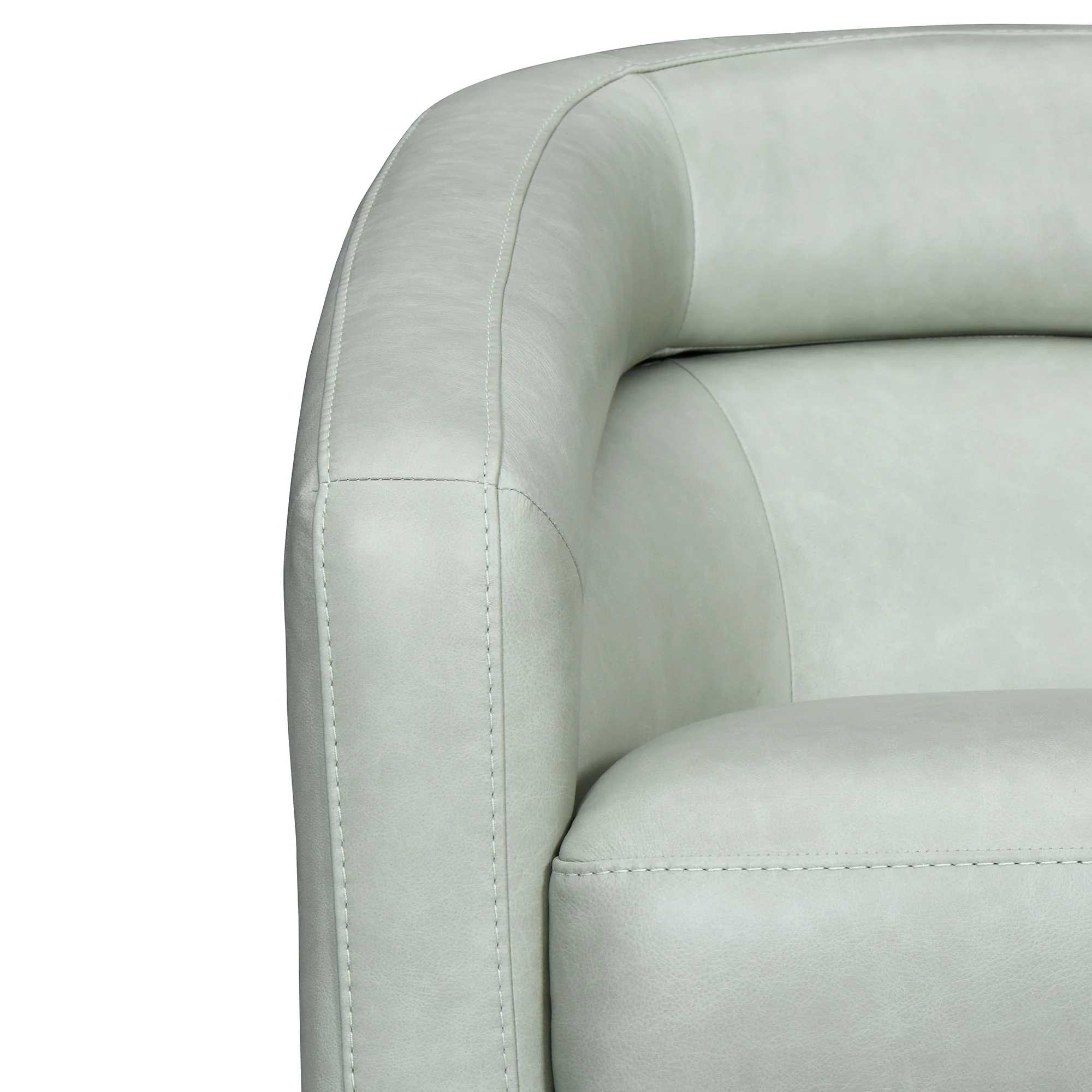 Desi Sky Blue Leather Swivel Accent Chair By Armen Living - Image 14