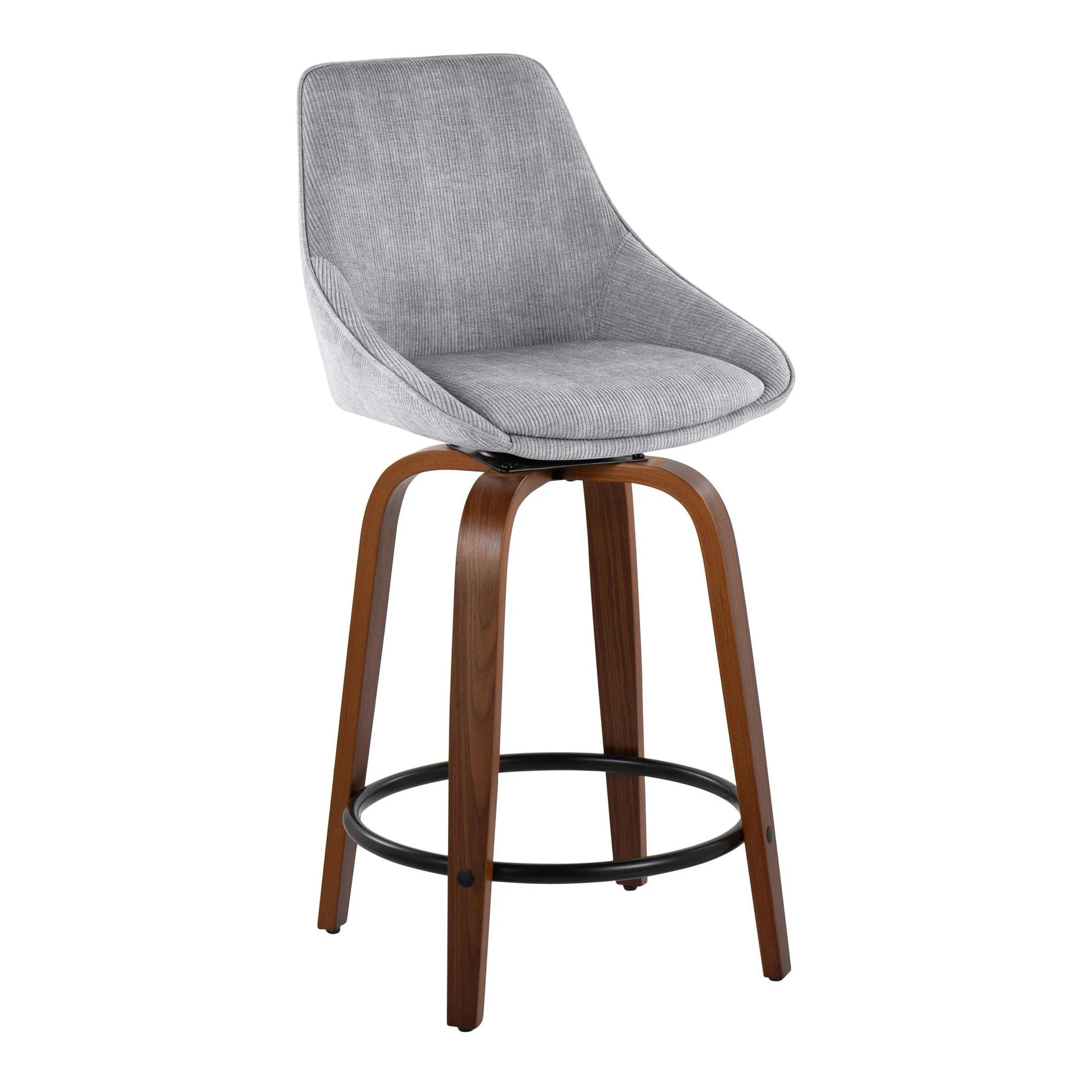 Diana 24" Fixed-Height Counter Stool - Set of 2 By LumiSource - B24-DIANACOR-GRTZQ2 WLGY2 - Image 2