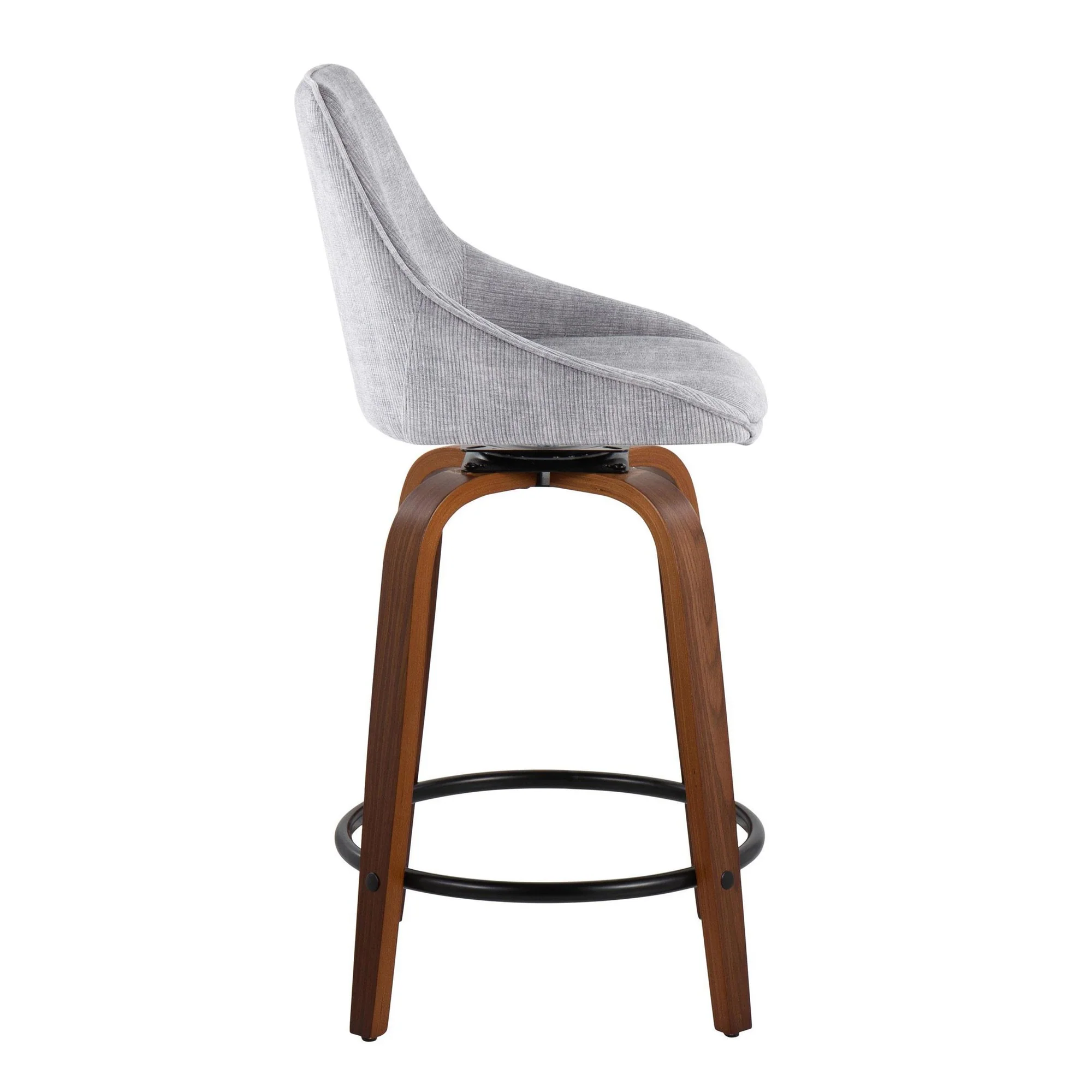 Diana 24" Fixed-Height Counter Stool - Set of 2 By LumiSource - B24-DIANACOR-GRTZQ2 WLGY2 - Image 3