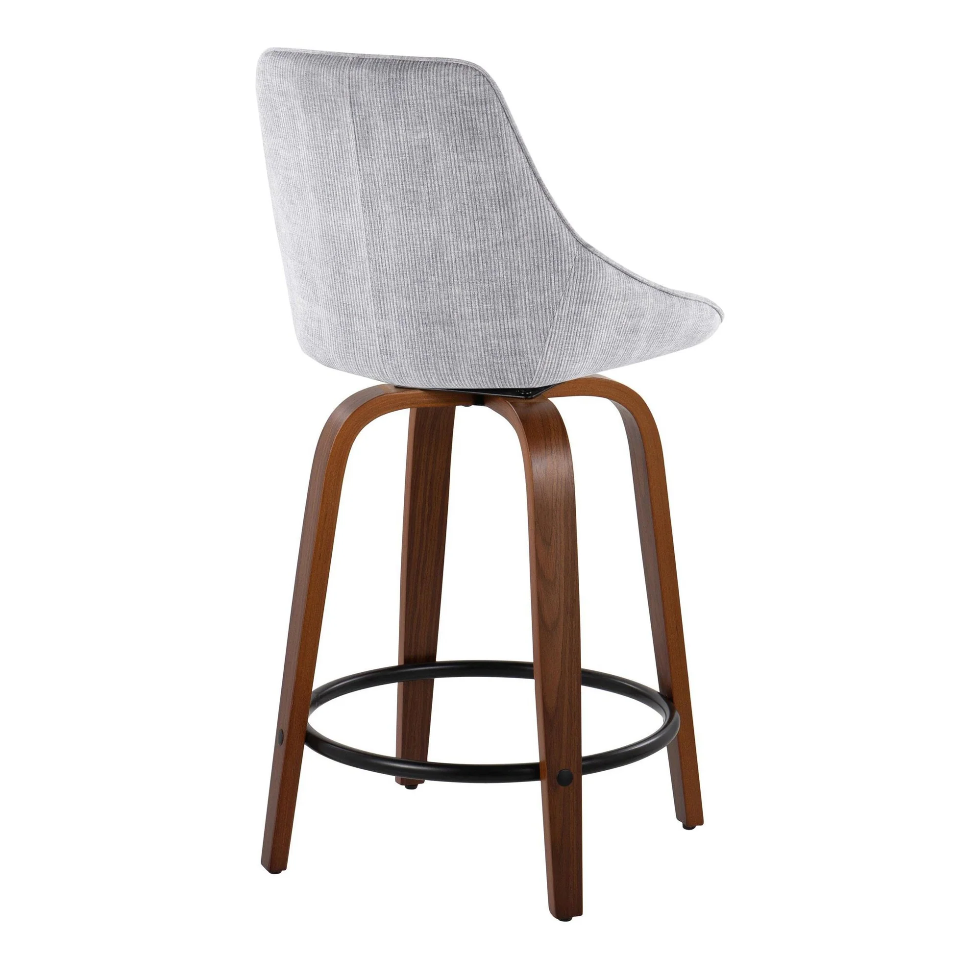 Diana 24" Fixed-Height Counter Stool - Set of 2 By LumiSource - B24-DIANACOR-GRTZQ2 WLGY2 - Image 4