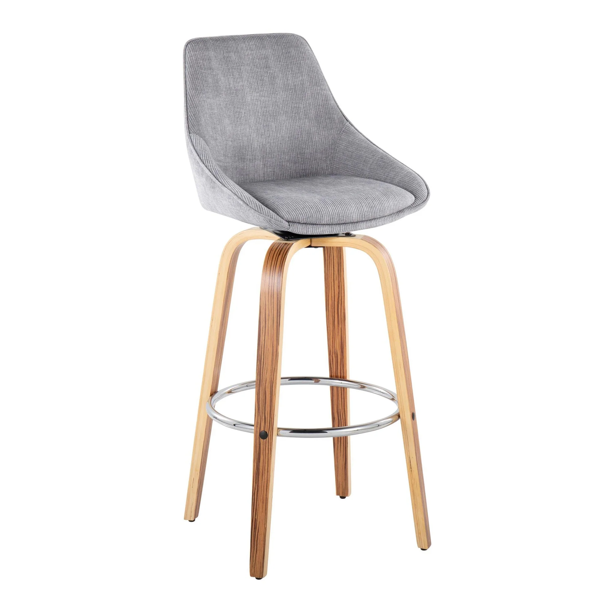 Diana Fixed-Height Barstool - Set of 2 Blue By LumiSource - Image 5