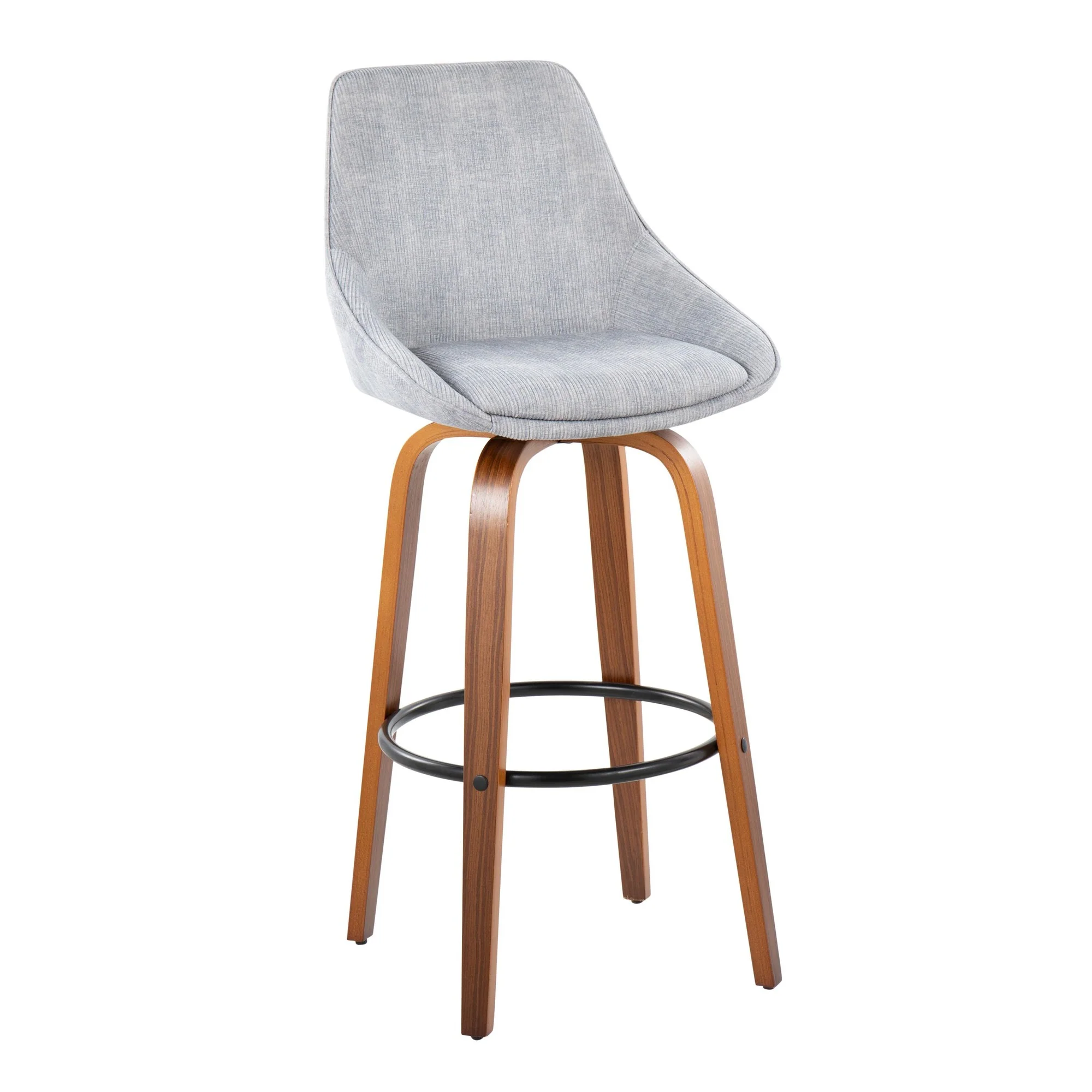 Diana 30" Fixed-Height Barstool - Set of 2 By LumiSource - B30-DIANACOR-GRTZQ2 WLGY2 - Image 6