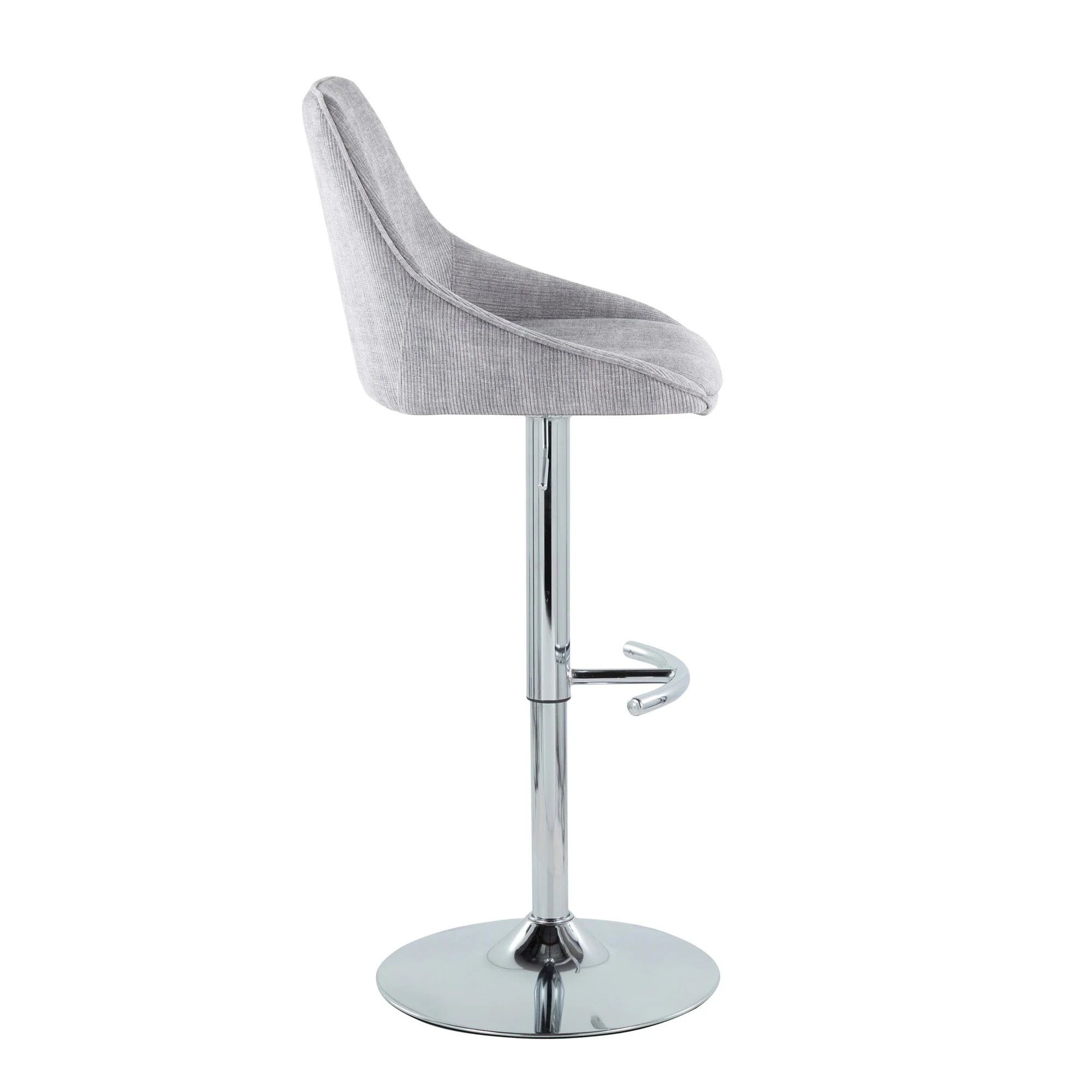 Diana Adjustable Bar Stool - Set of 2 By LumiSource - BS-DIANACOR-RT2 CHRMGY2 - Image 3