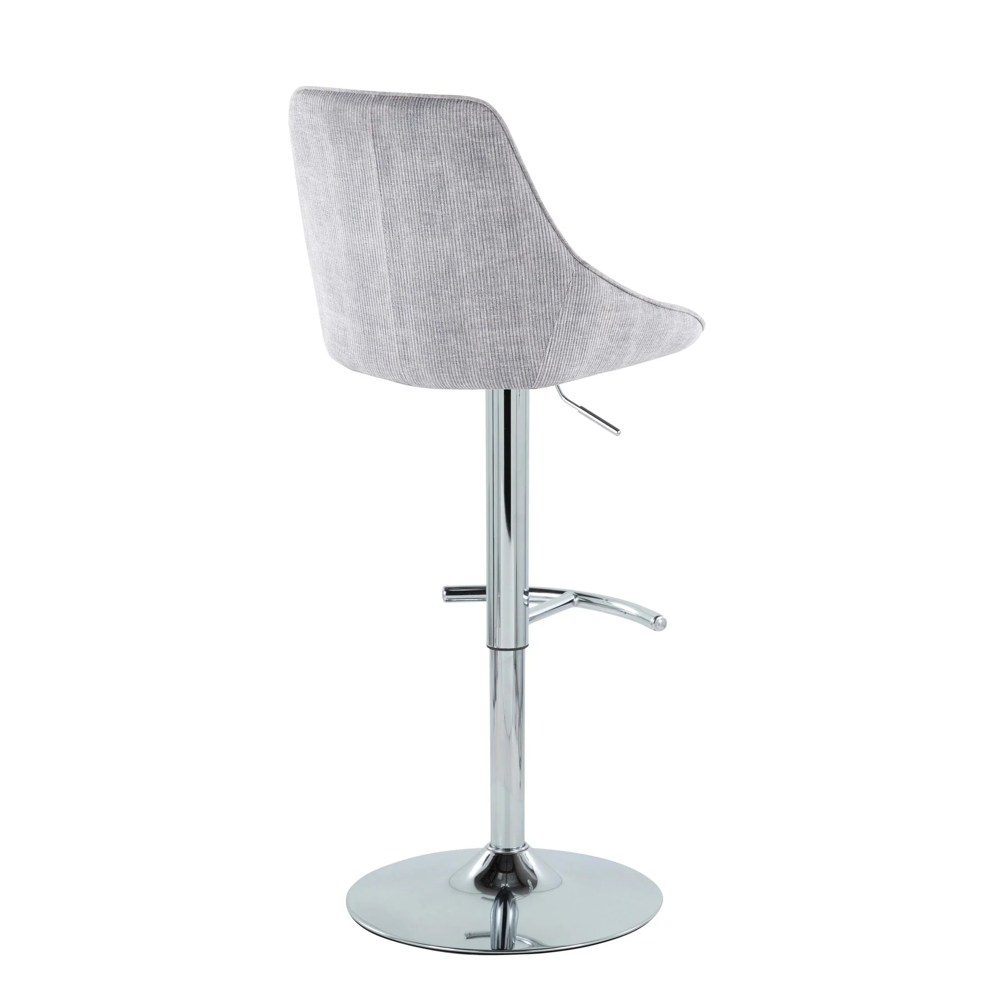 Diana Adjustable Bar Stool - Set of 2 By LumiSource - BS-DIANACOR-RT2 CHRMGY2 - Image 4