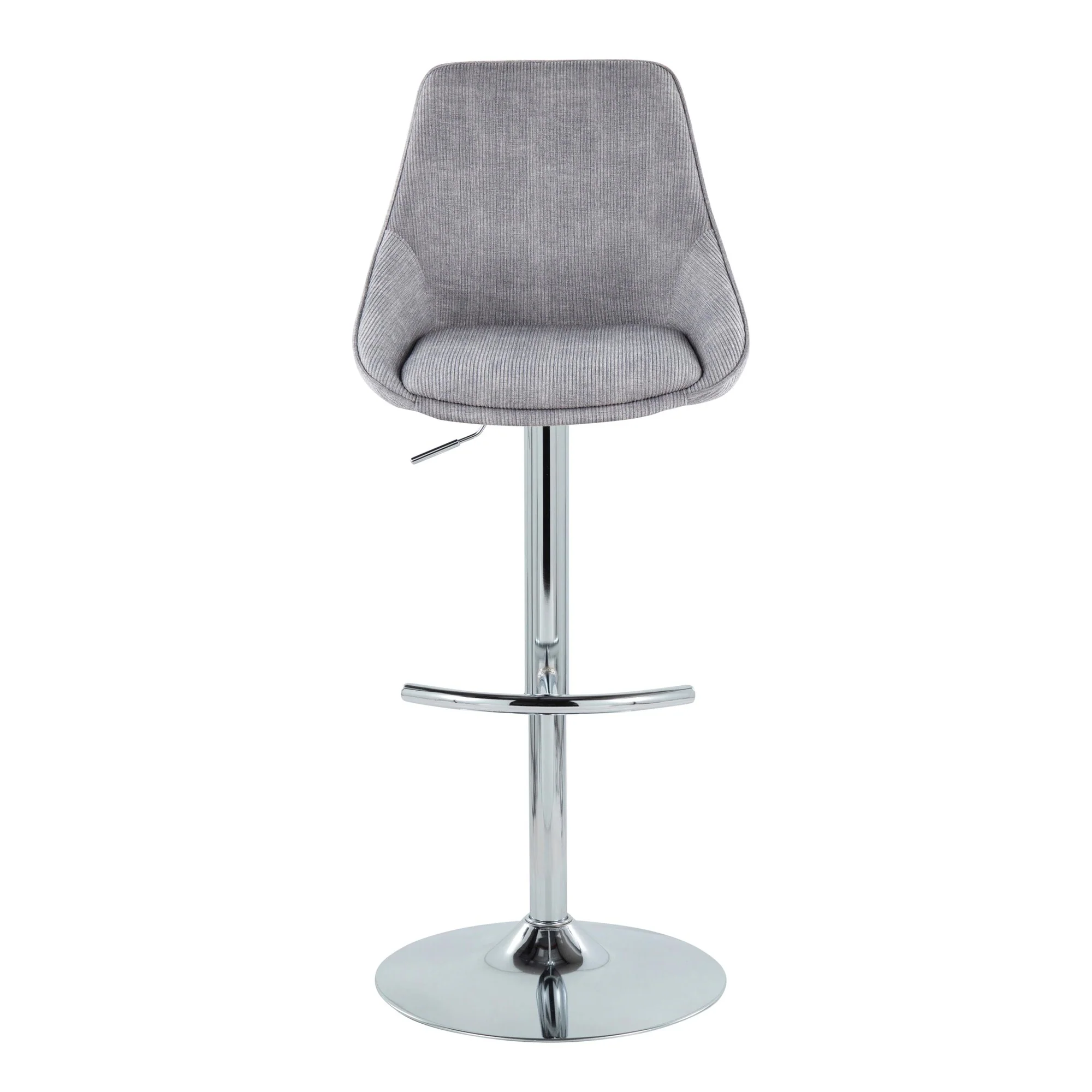 Diana Adjustable Bar Stool - Set of 2 By LumiSource - BS-DIANACOR-RT2 CHRMGY2 - Image 5