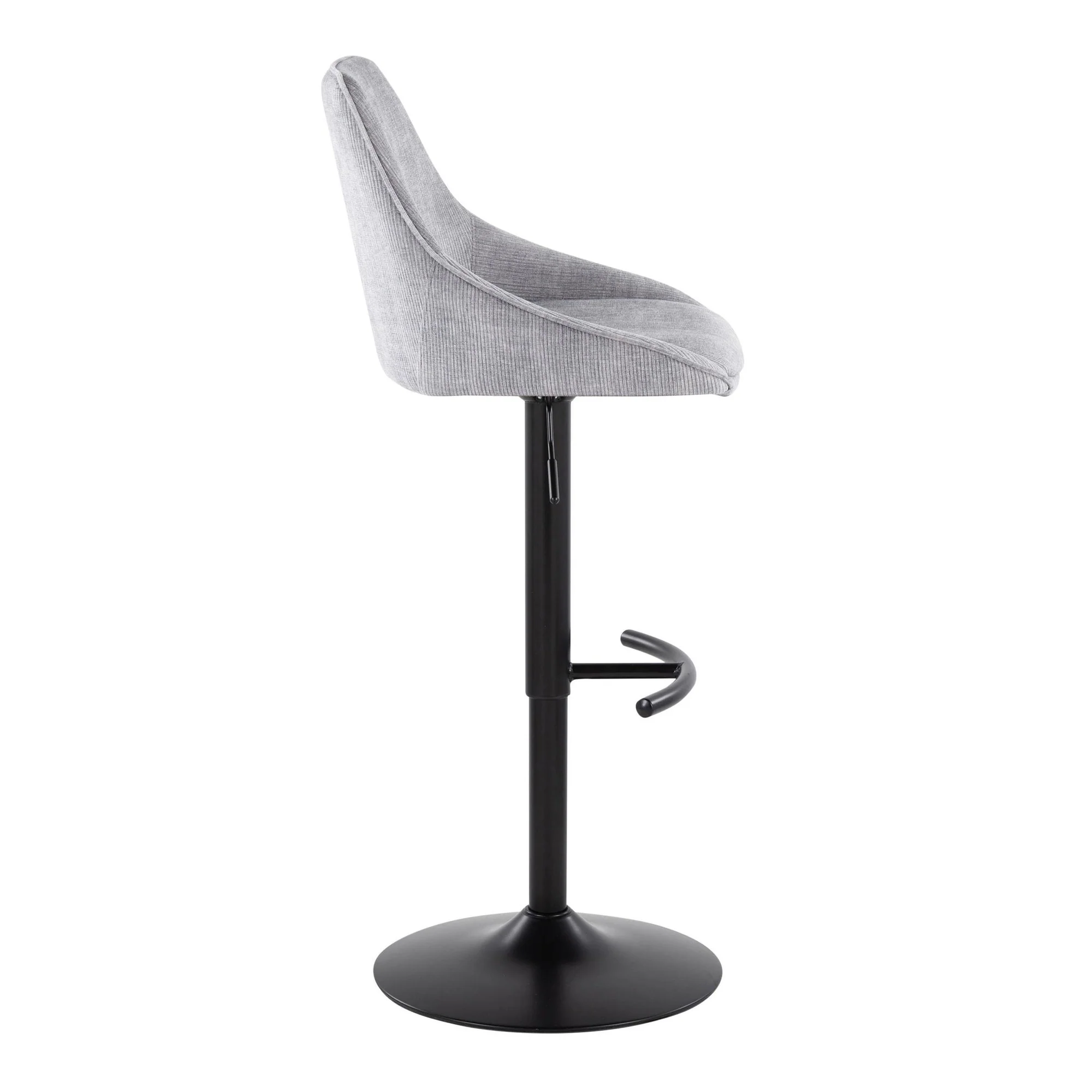 Diana Adjustable Barstool - Set of 2 By LumiSource - BS-DIANACOR-RT2 BKGY2 - Image 5