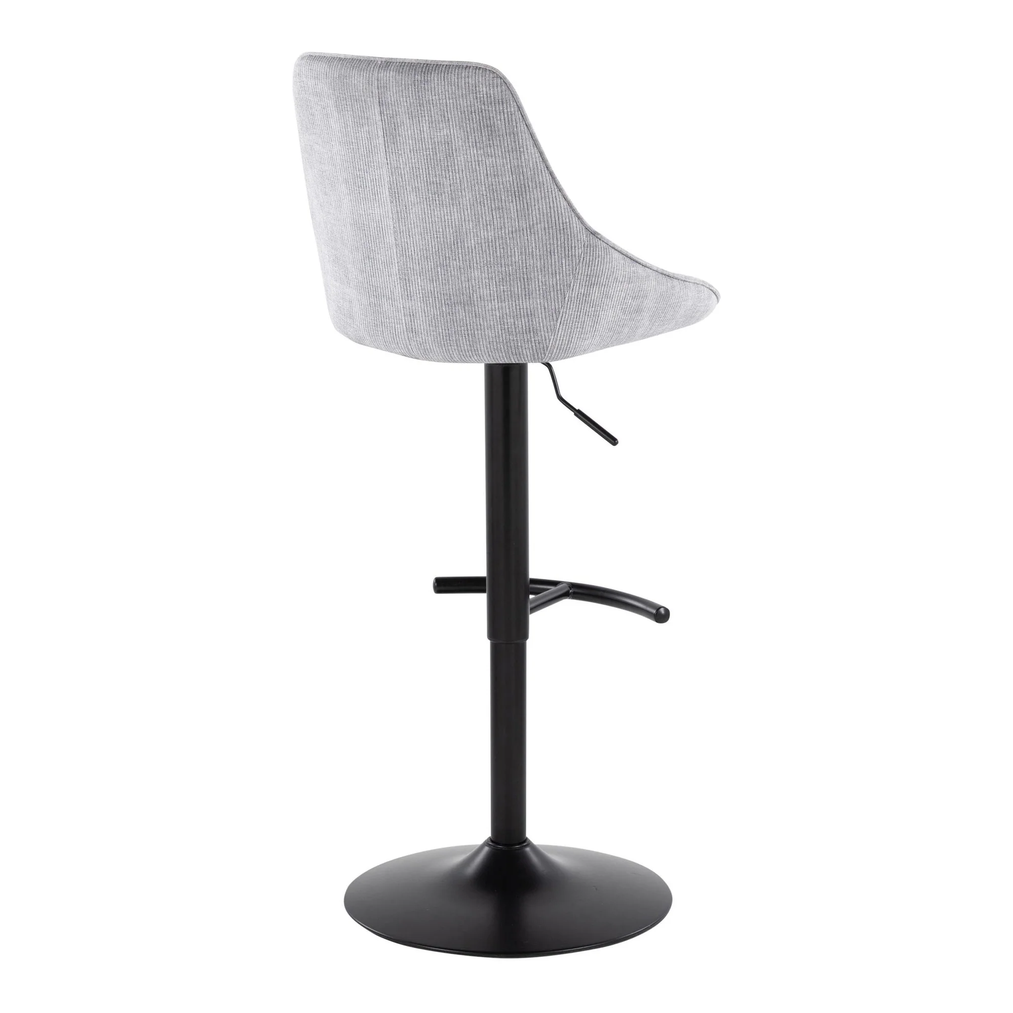 Diana Adjustable Barstool - Set of 2 By LumiSource - BS-DIANACOR-RT2 BKGY2 - Image 6