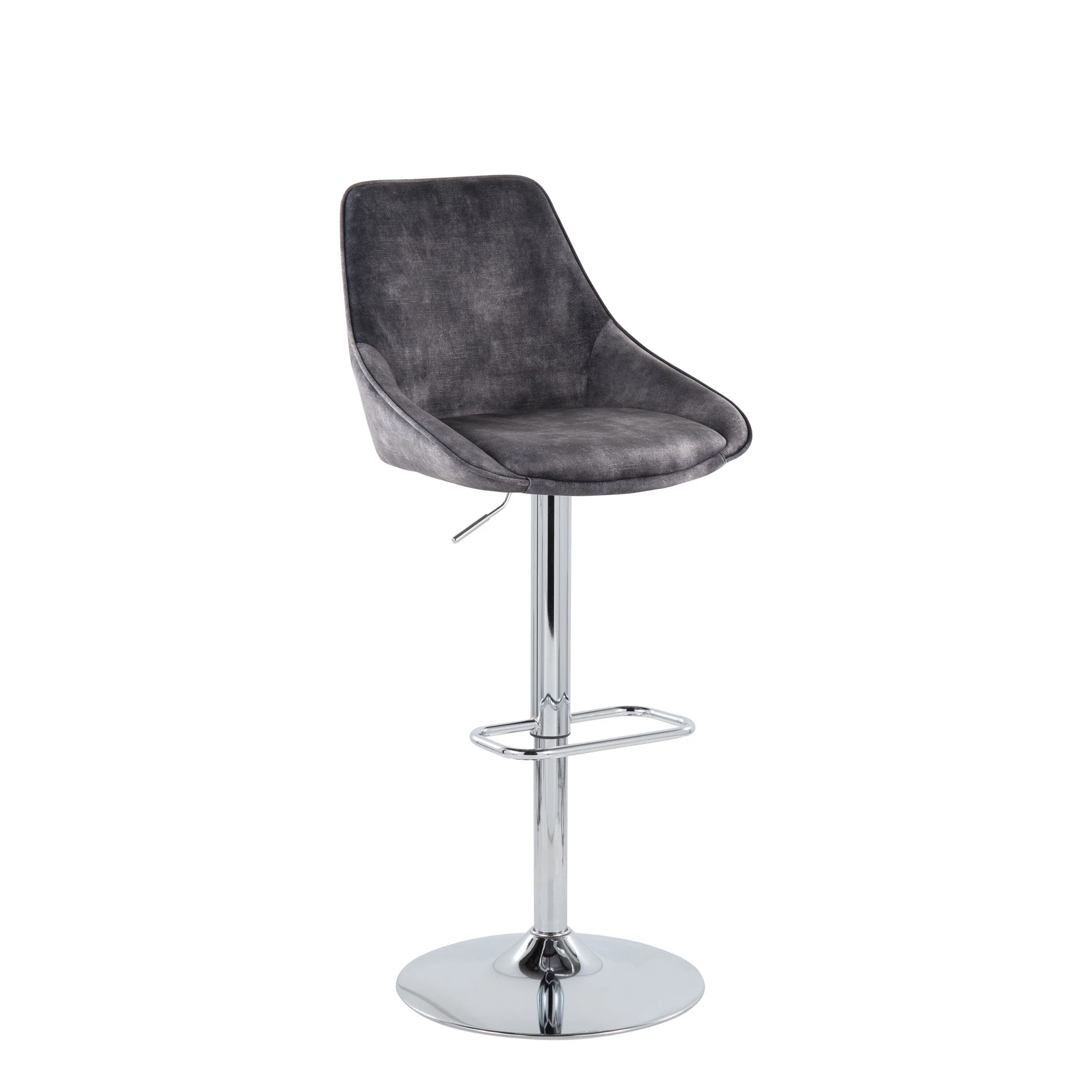 Diana Adjustable Barstool - Set of 2 By LumiSource - BS-DIANAV-RR2 CHRGY2 - Image 6