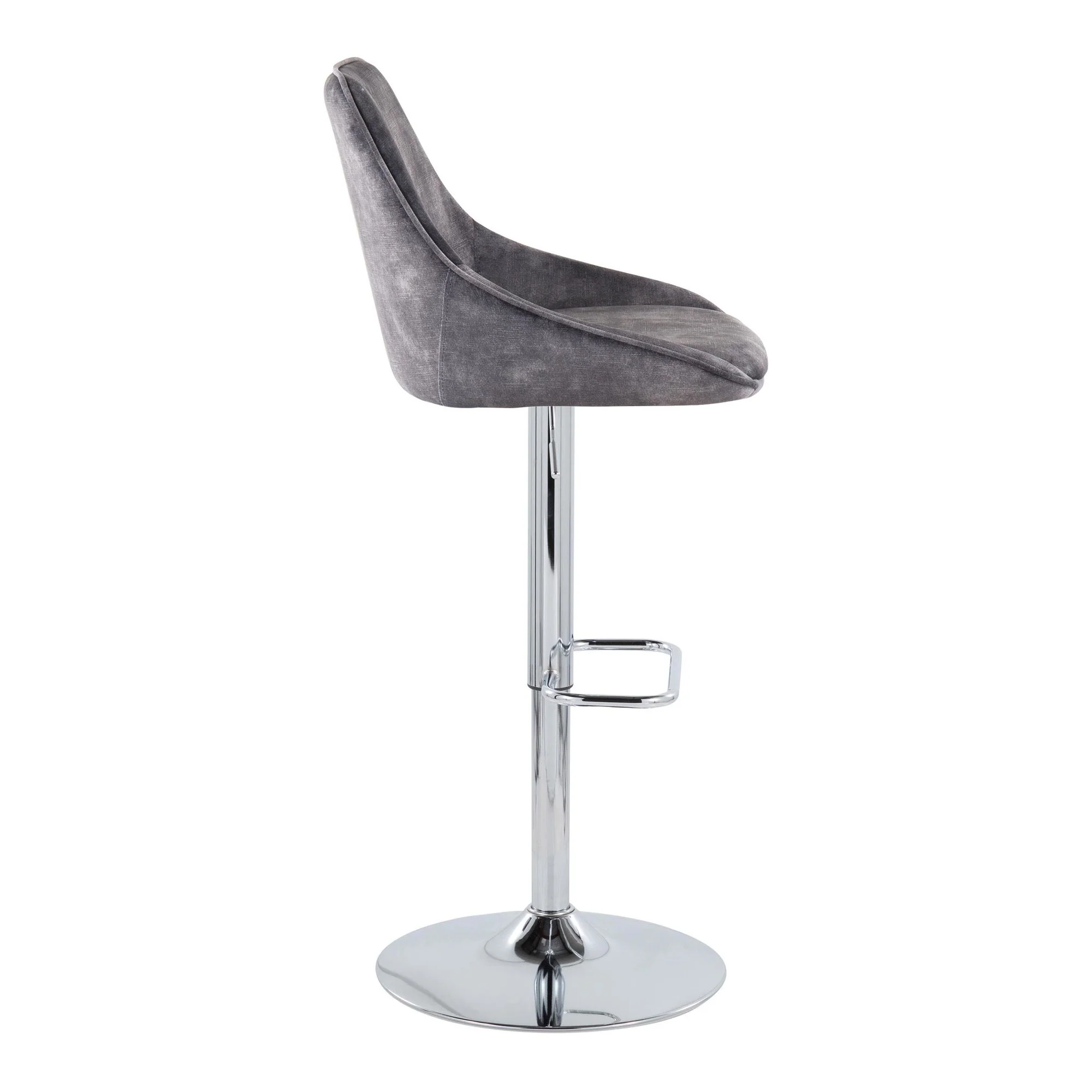 Diana Adjustable Barstool - Set of 2 By LumiSource - BS-DIANAV-RR2 CHRGY2 - Image 7