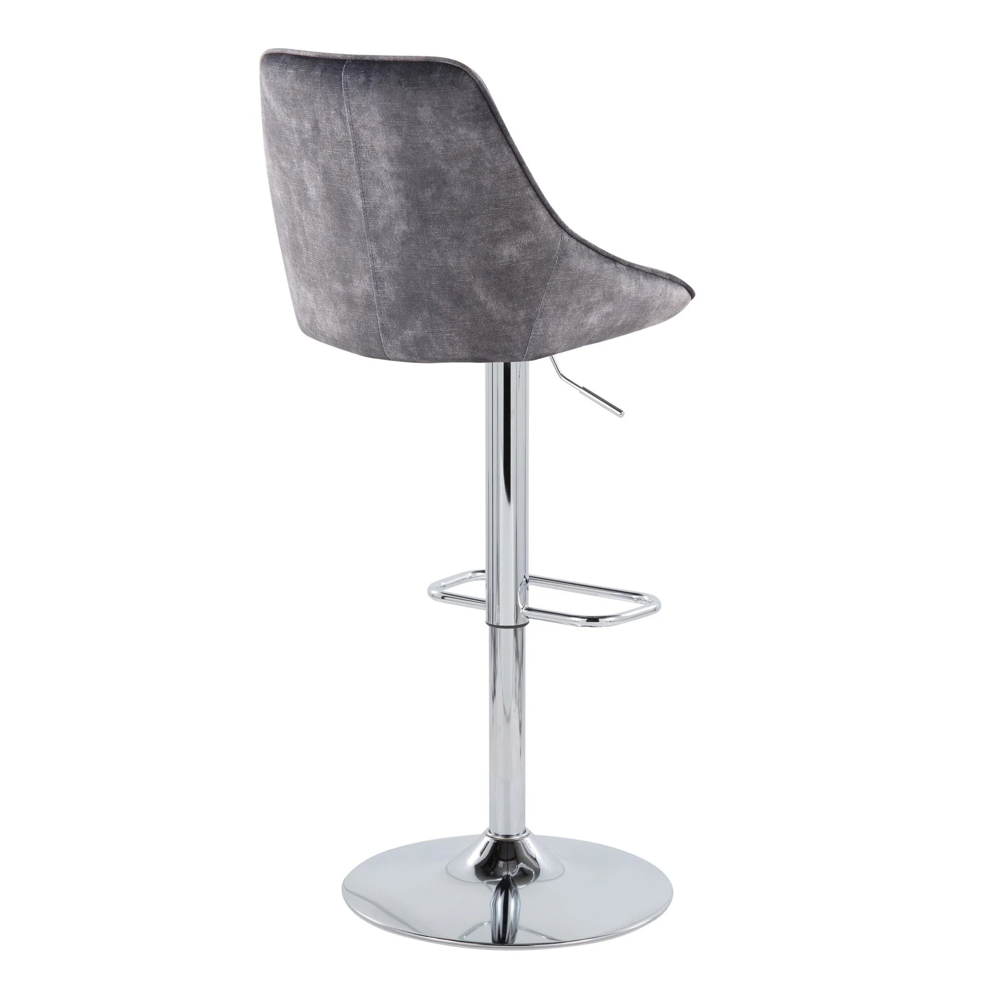 Diana Adjustable Barstool - Set of 2 By LumiSource - BS-DIANAV-RR2 CHRGY2 - Image 8