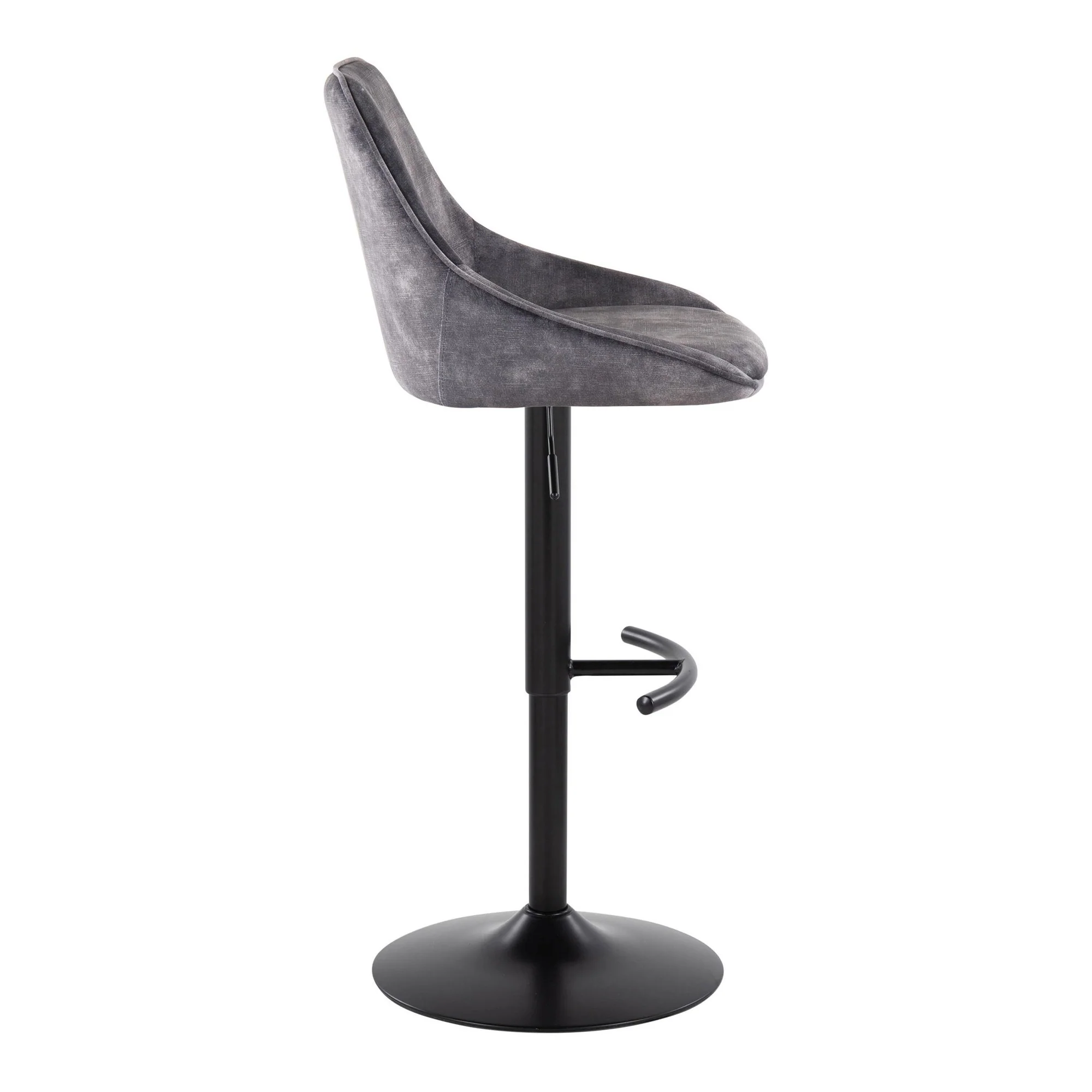 Diana Adjustable Barstool - Set of 2 By LumiSource - BS-DIANAV-RT2 BKGY2 - Image 5