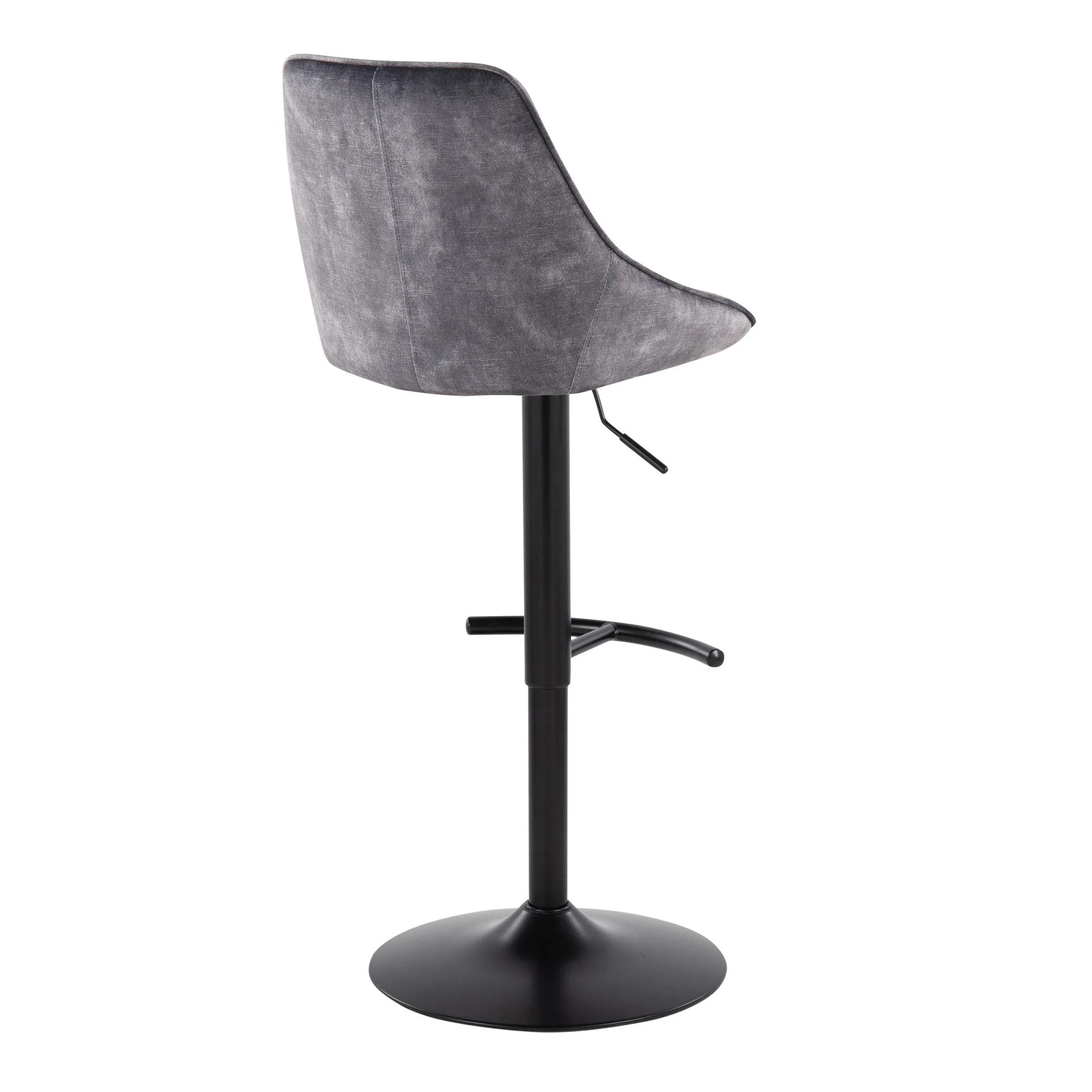 Diana Adjustable Barstool - Set of 2 By LumiSource - BS-DIANAV-RT2 BKGY2 - Image 6