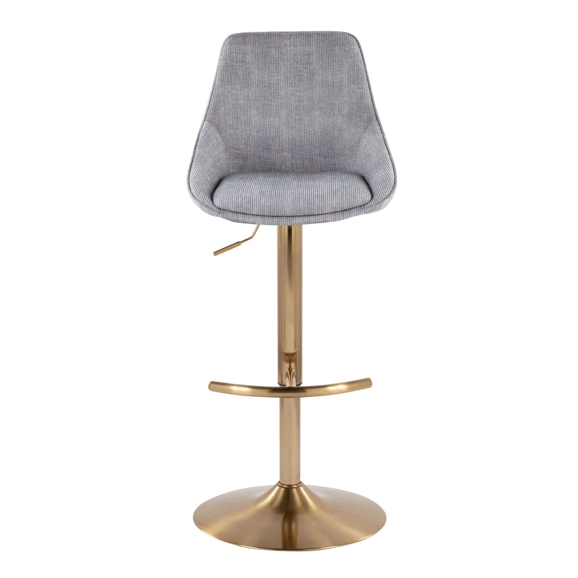 Diana Adjustable Bar Stool - Set of 2 Gray By LumiSource - Image 2