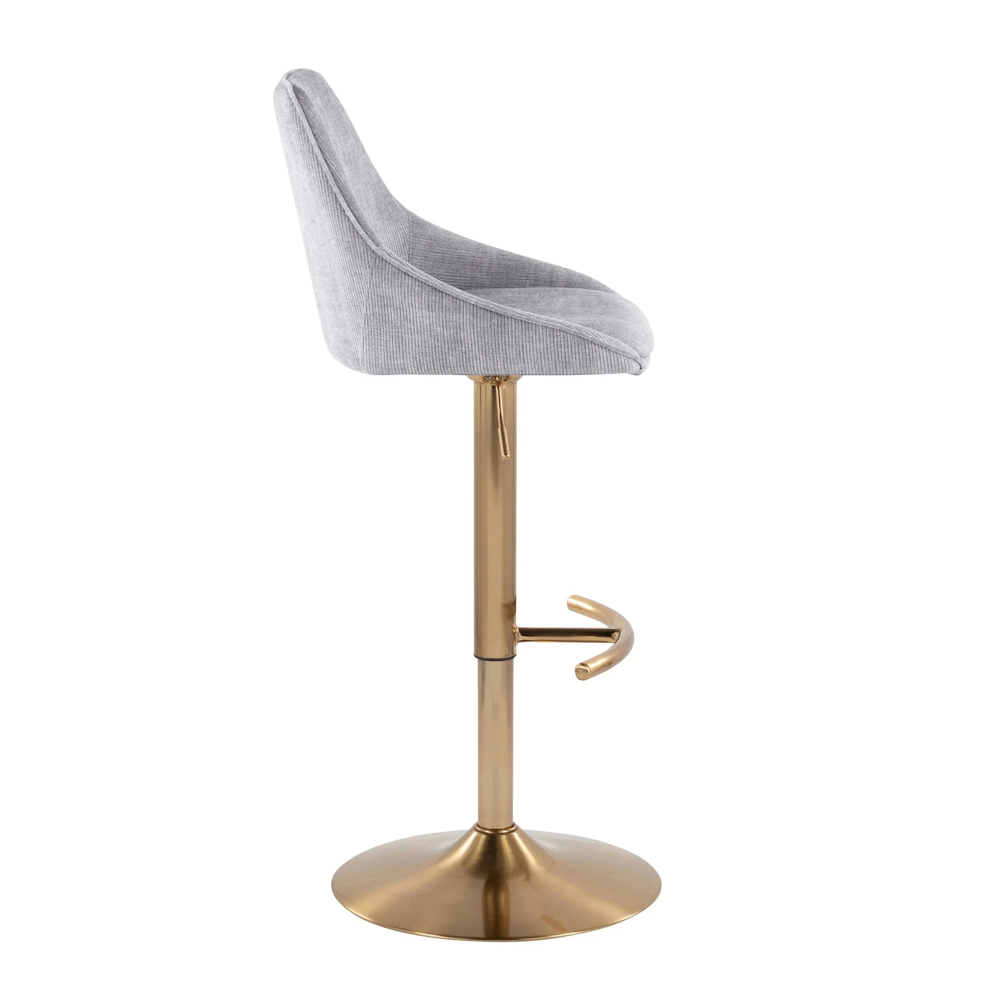 Diana Adjustable Bar Stool - Set of 2 Gray By LumiSource - Image 5