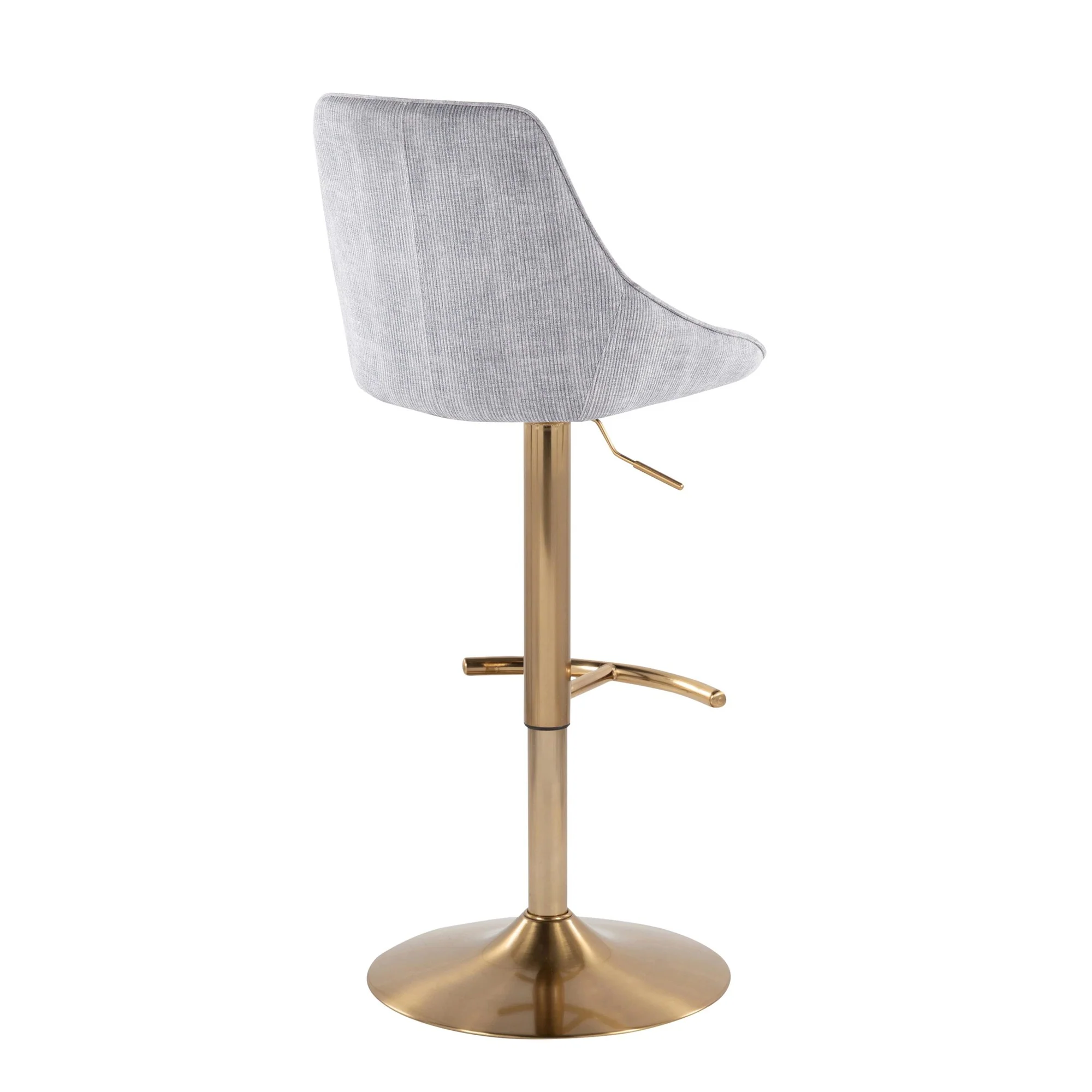 Diana Adjustable Bar Stool - Set of 2 Gray By LumiSource - Image 6