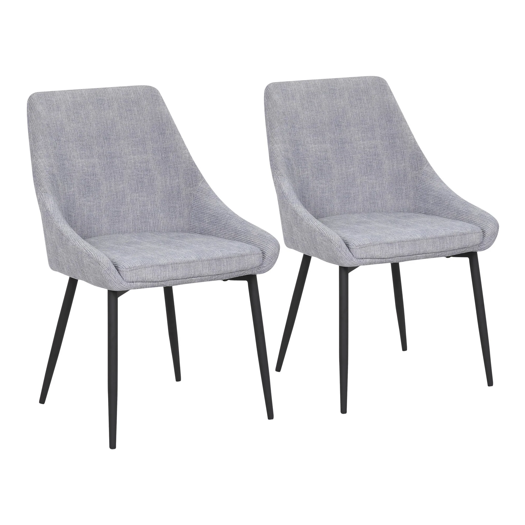 Diana Corduroy Chair - Set of 2 By LumiSource - CH-DIANA COR BKGY2 - Image 2