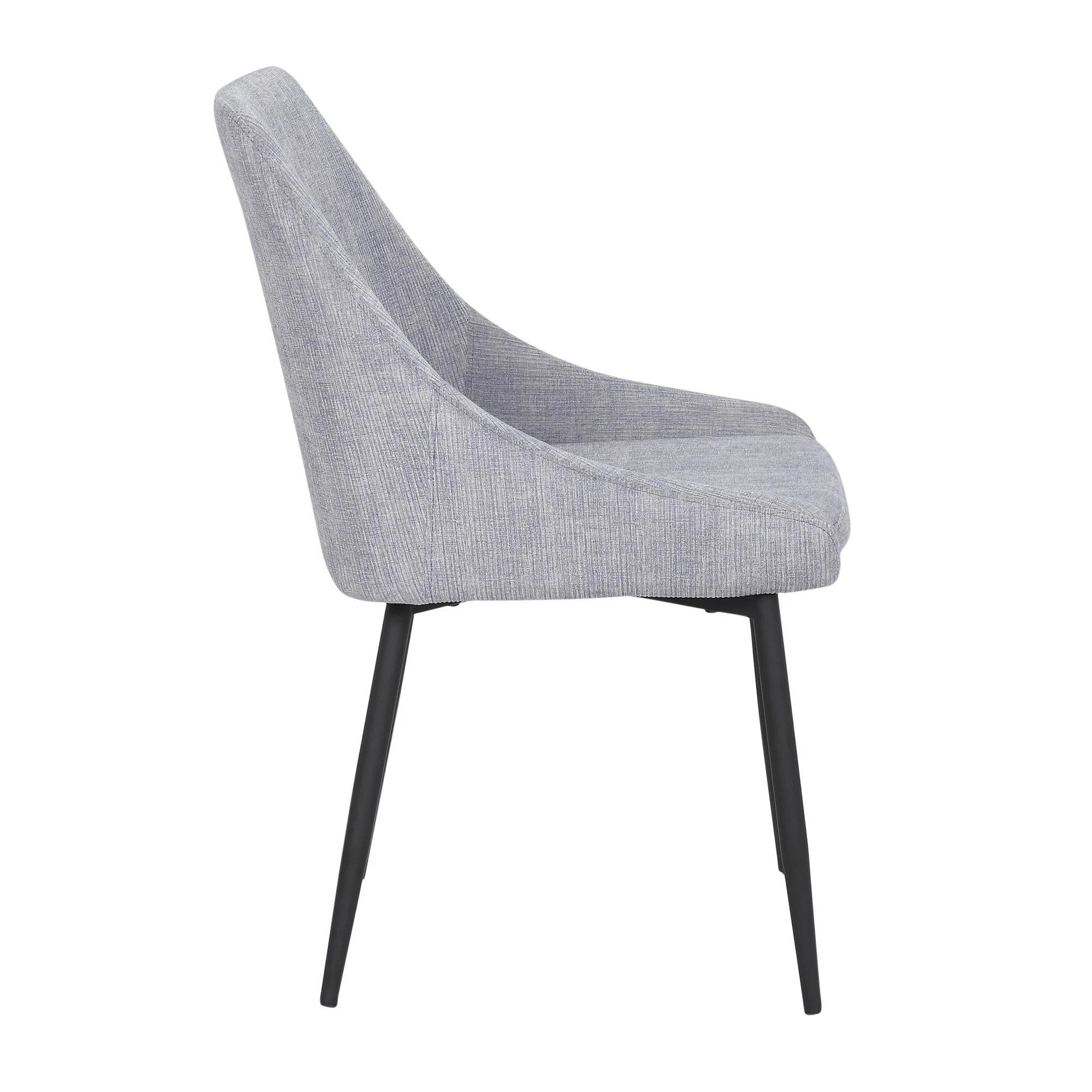 Diana Corduroy Chair - Set of 2 By LumiSource - CH-DIANA COR BKGY2 - Image 4