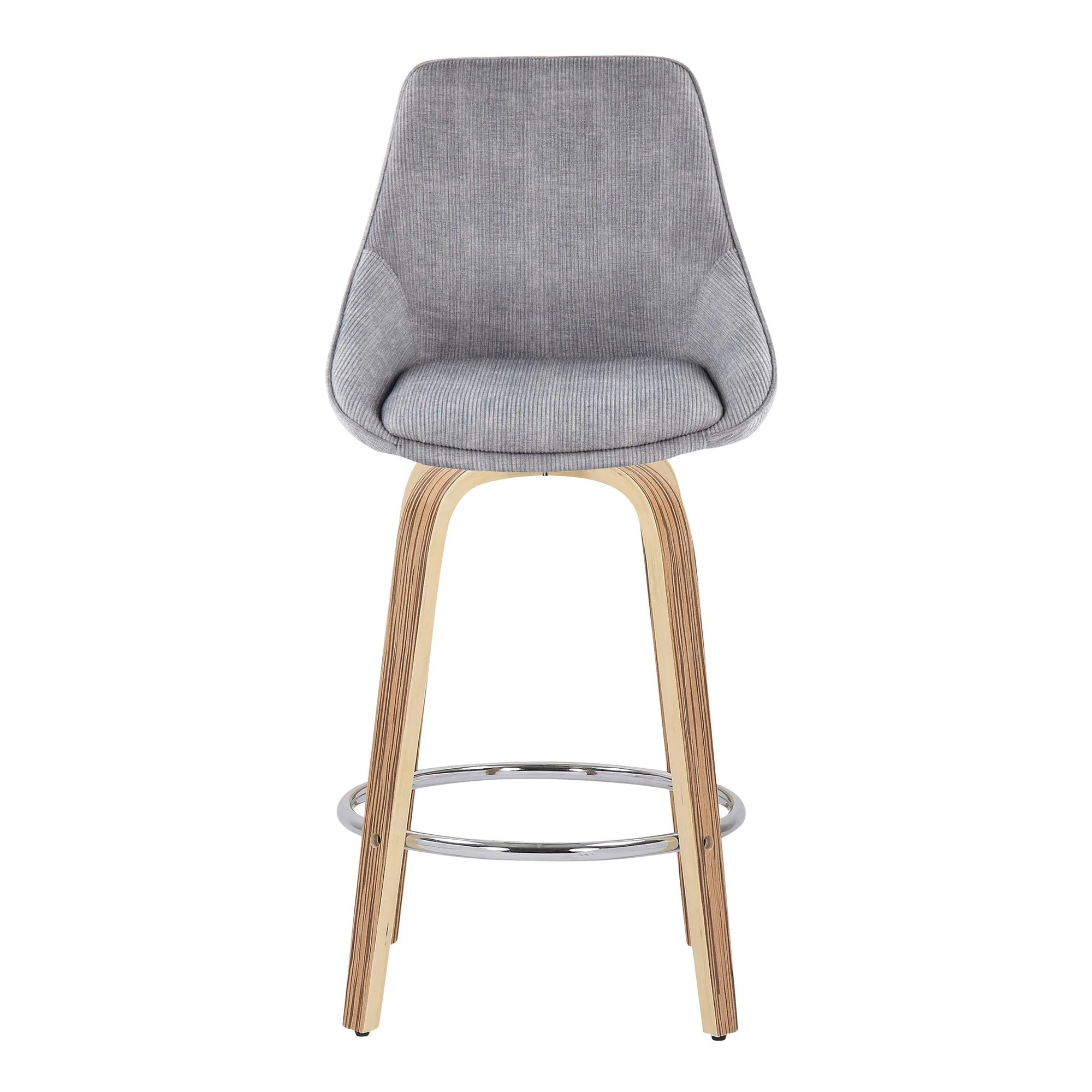 Diana Fixed Height Counter Stool - Set of 2 Gray By LumiSource - Image 6