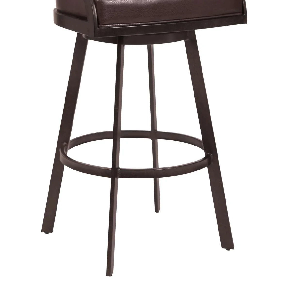 Dione 26" Counter Height Barstool in Auburn Bay and Brown Faux Leather By Armen Living - Image 4