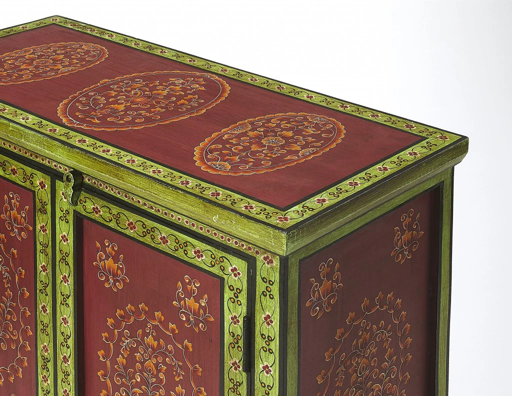 Disha Hand Painted Chest By Homeroots - Image 4