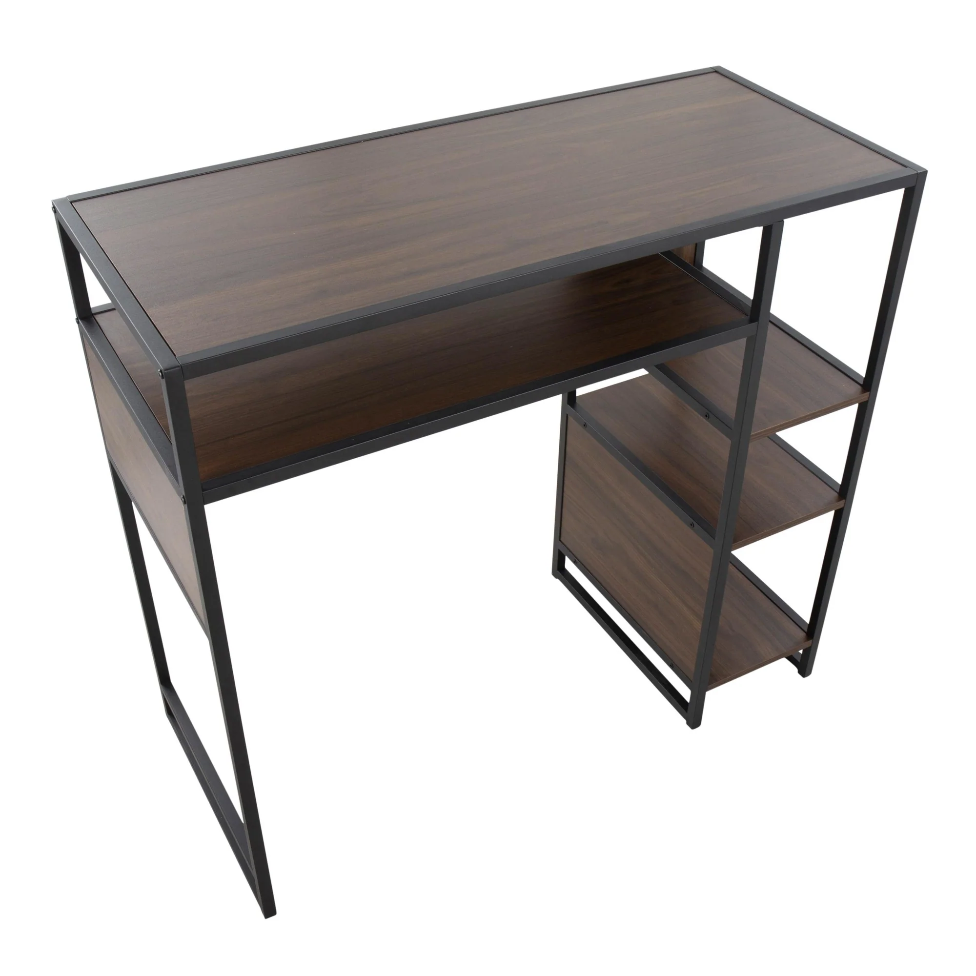 Display Bar Height Table With Storage Brown By LumiSource - Image 2