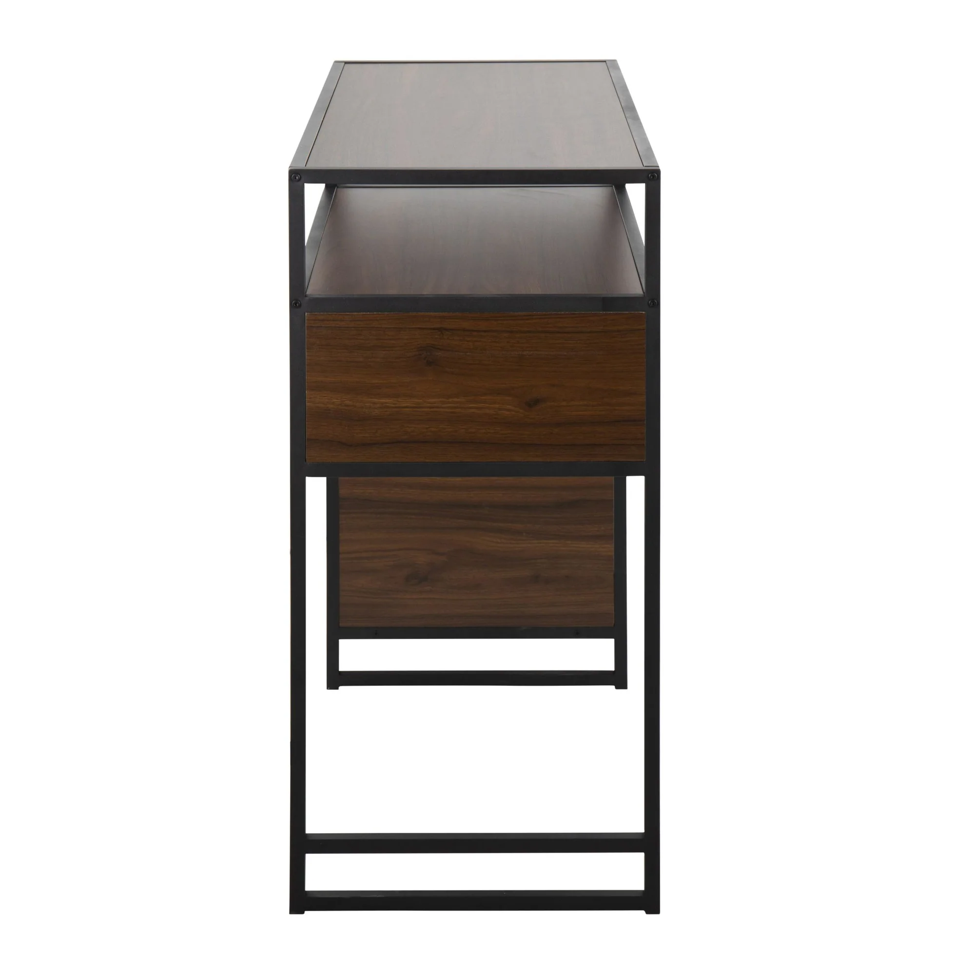 Display Bar Height Table With Storage Brown By LumiSource - Image 4