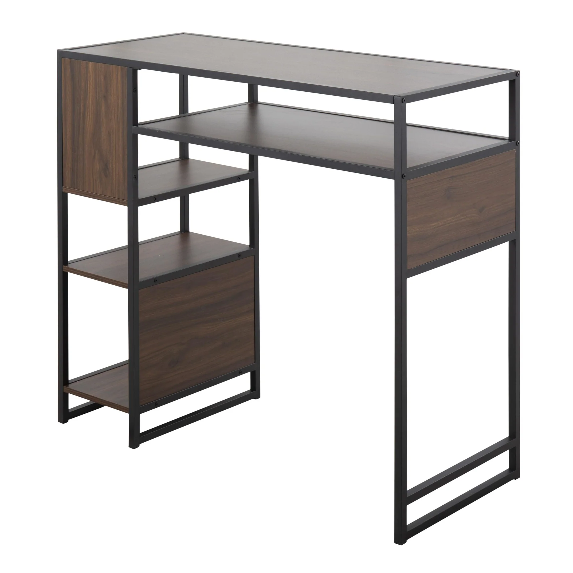 Display Bar Height Table With Storage Brown By LumiSource - Image 5
