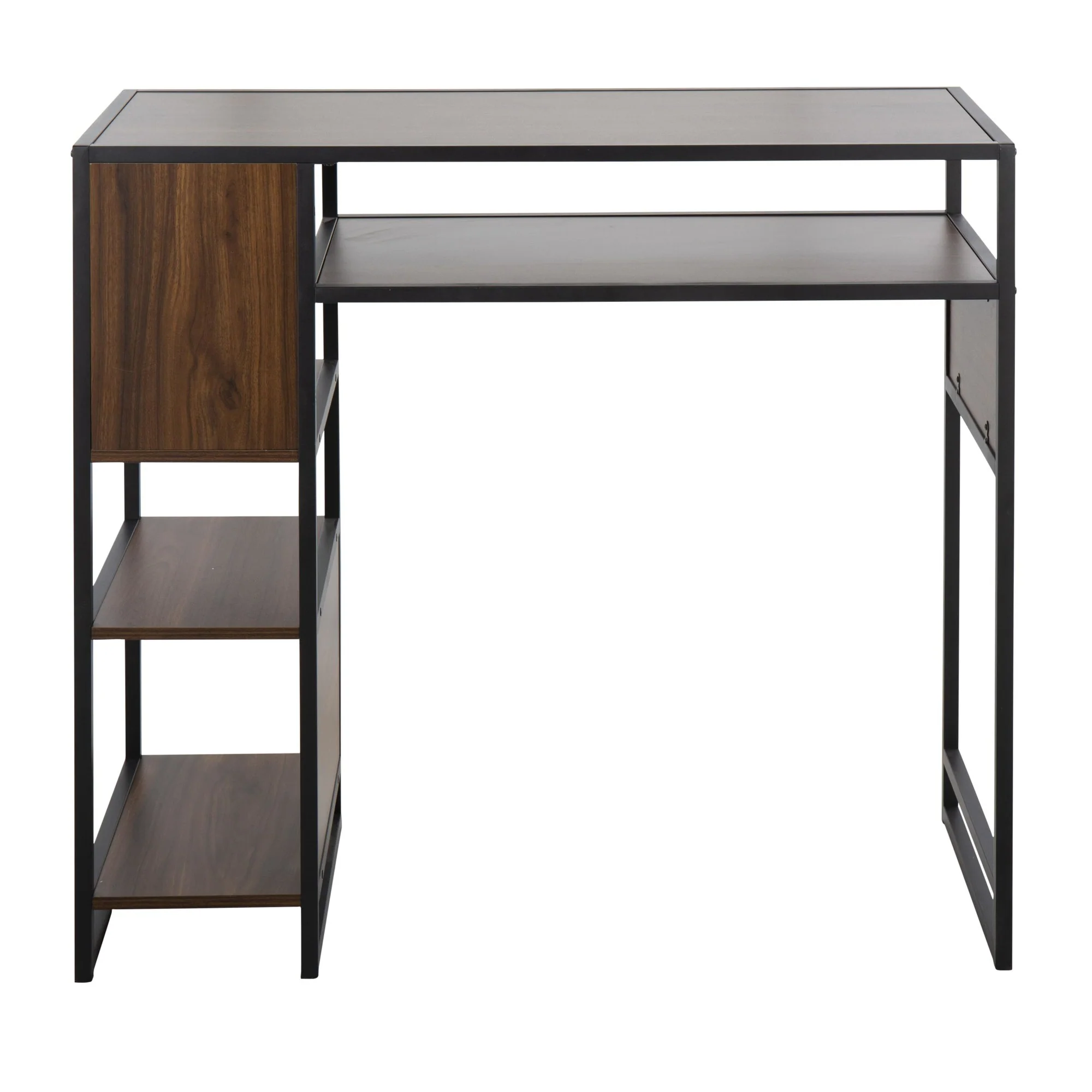 Display Bar Height Table With Storage Brown By LumiSource - Image 6