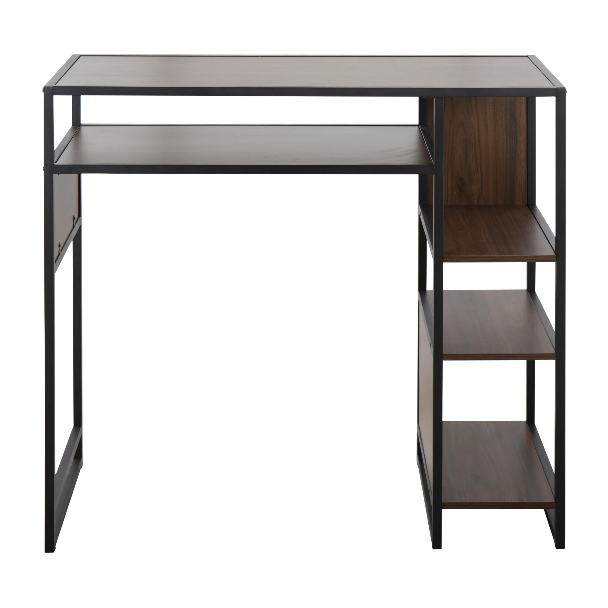 Display Bar Height Table With Storage Brown By LumiSource - Image 7
