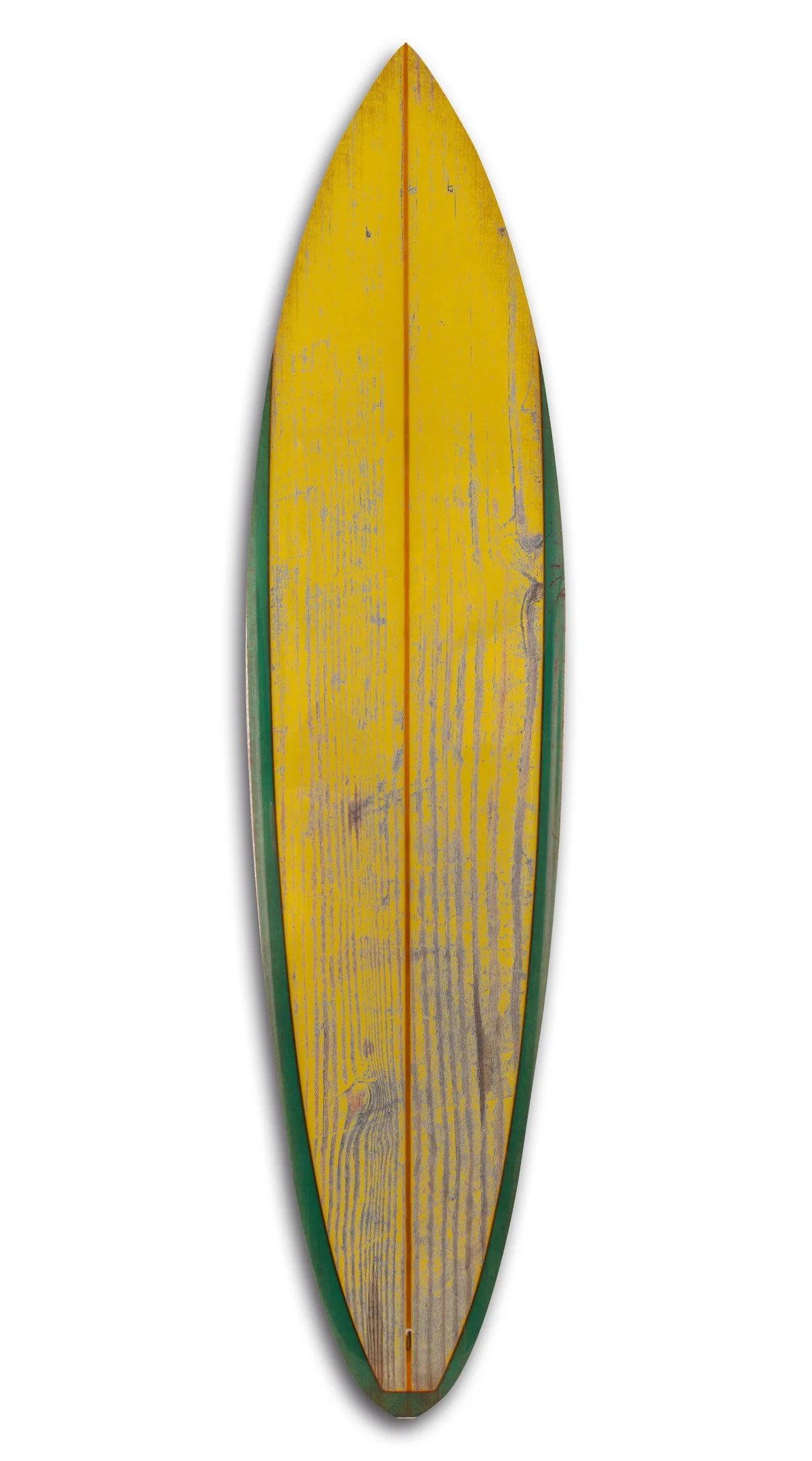 Distressed and Rustic Yellow Surfboard Wood Panel Wall Art By Homeroots - Image 3